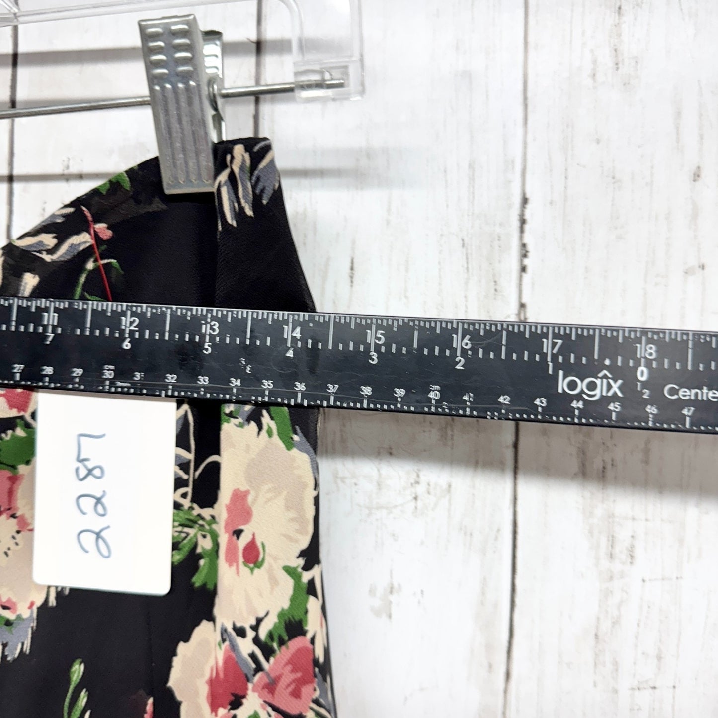 Chaps Skirt Women Size Medium Black Multicolor Floral Tube Top Business Casual
