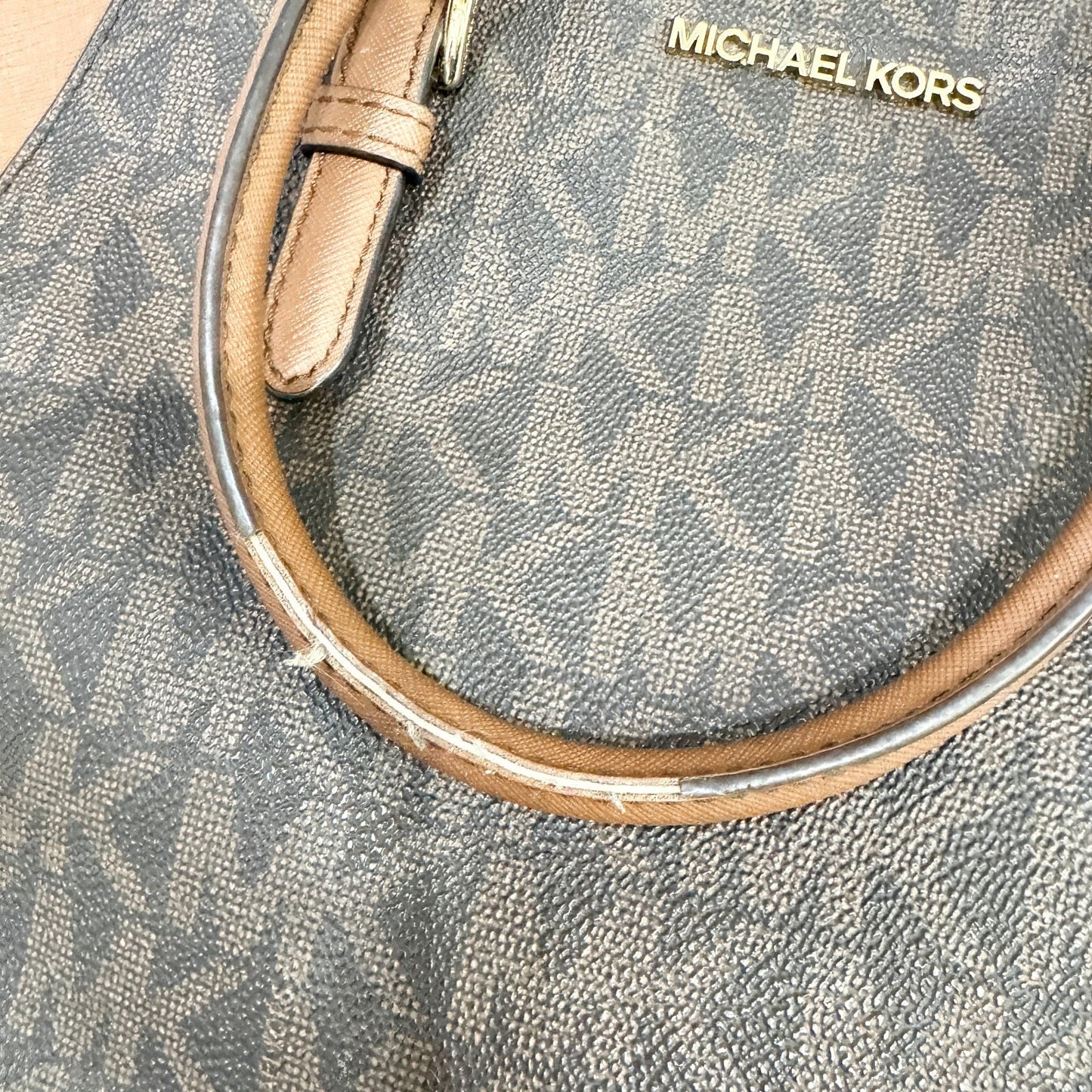Michael Kors Ciara Medium Signature Logo 2 Way Brown Crossbody Messenger Bag