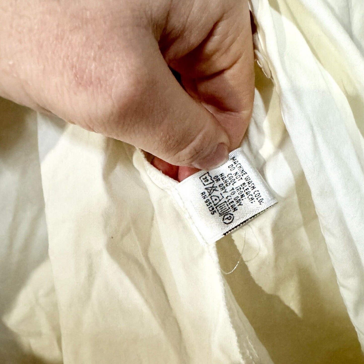 Lafayette 148 Blouse Women Size 10 White Button Up Embroidered Long Sleev Cotton