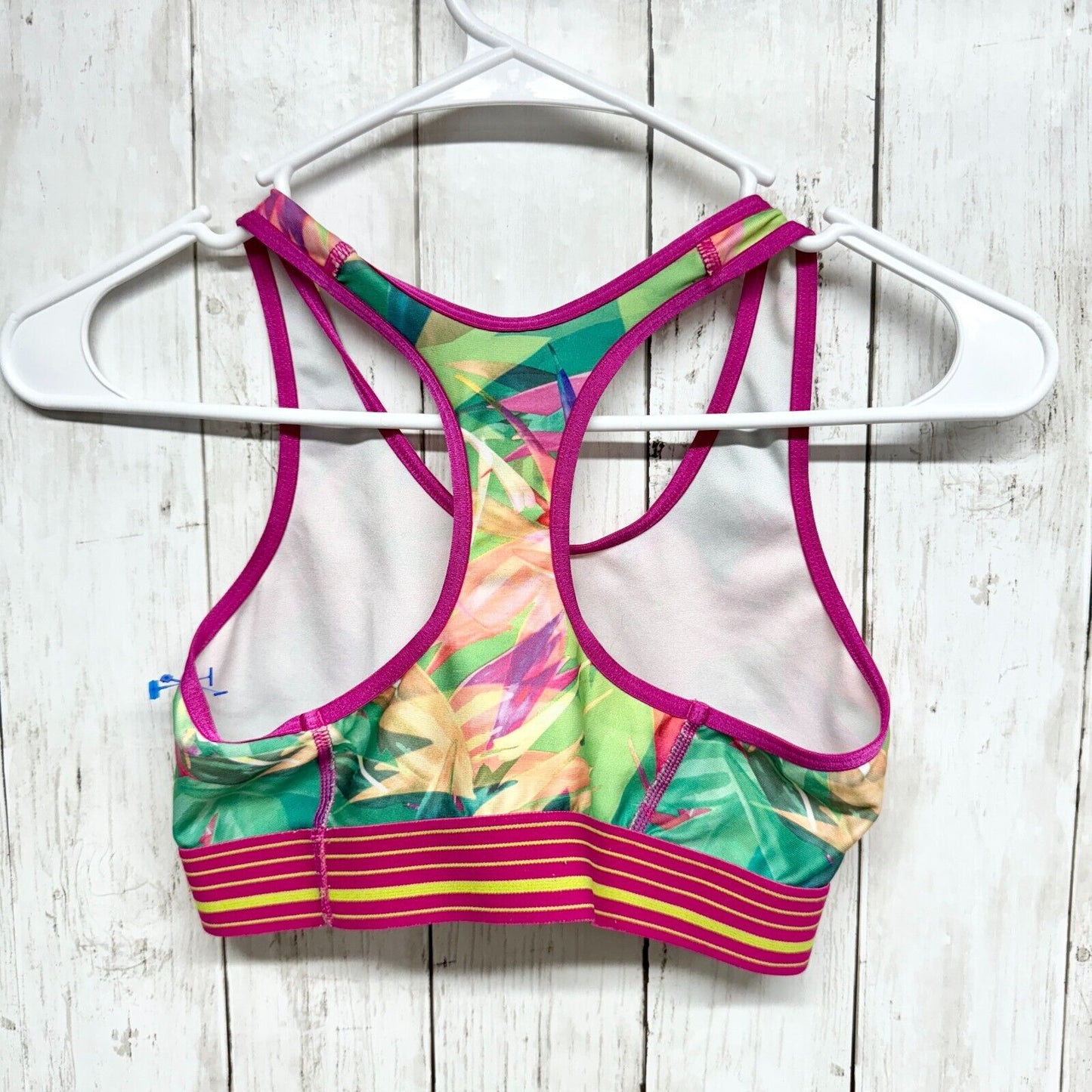 UNDER ARMOR Sports Bra Youth Girls Small Athletic Racerback Multicolored Lined