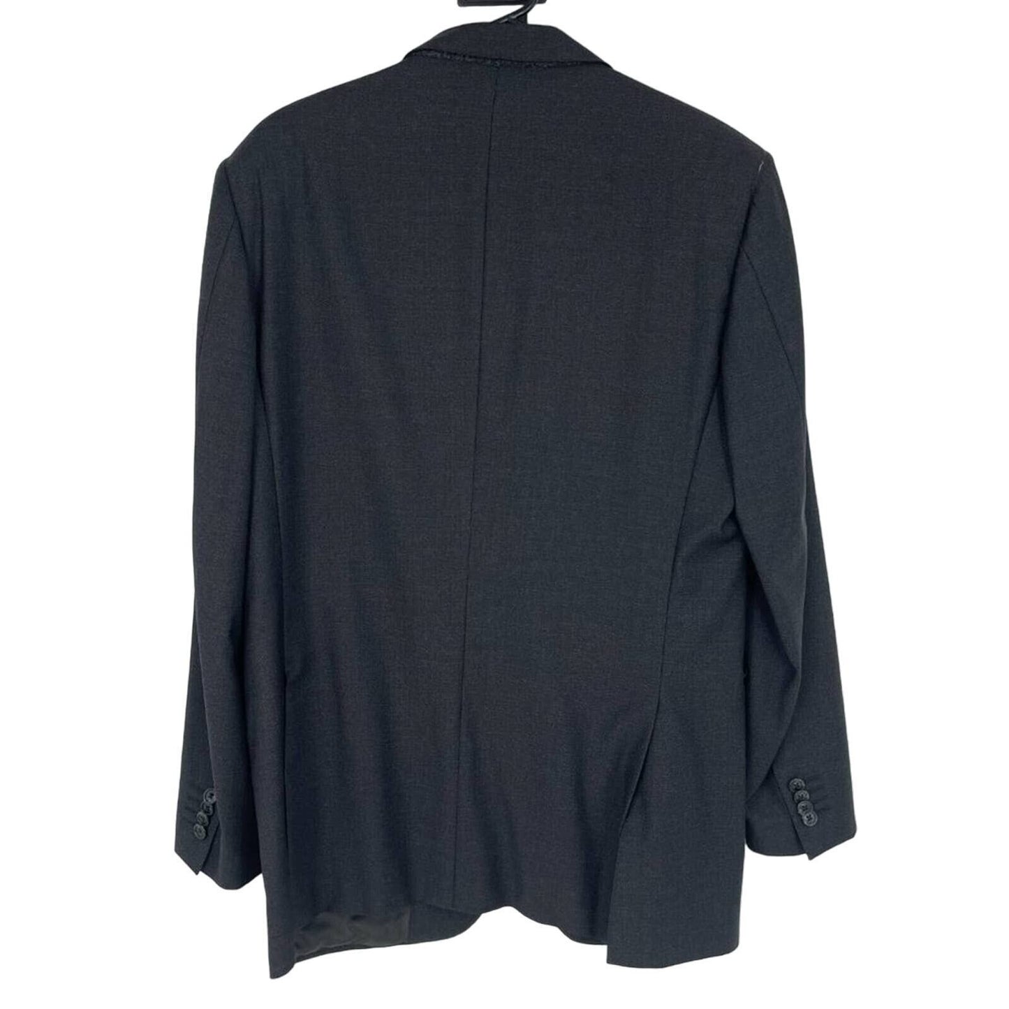 Corneliani Extra Fine Virgin Wool Charcoal Grey Triple Button Suit Jacket