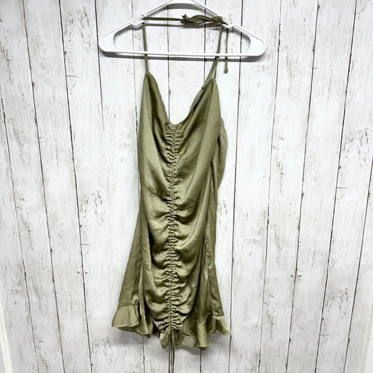 Princess Polly Dress Women Sz 6 Jada Mini Halter Neck Strapless Green Ruffled