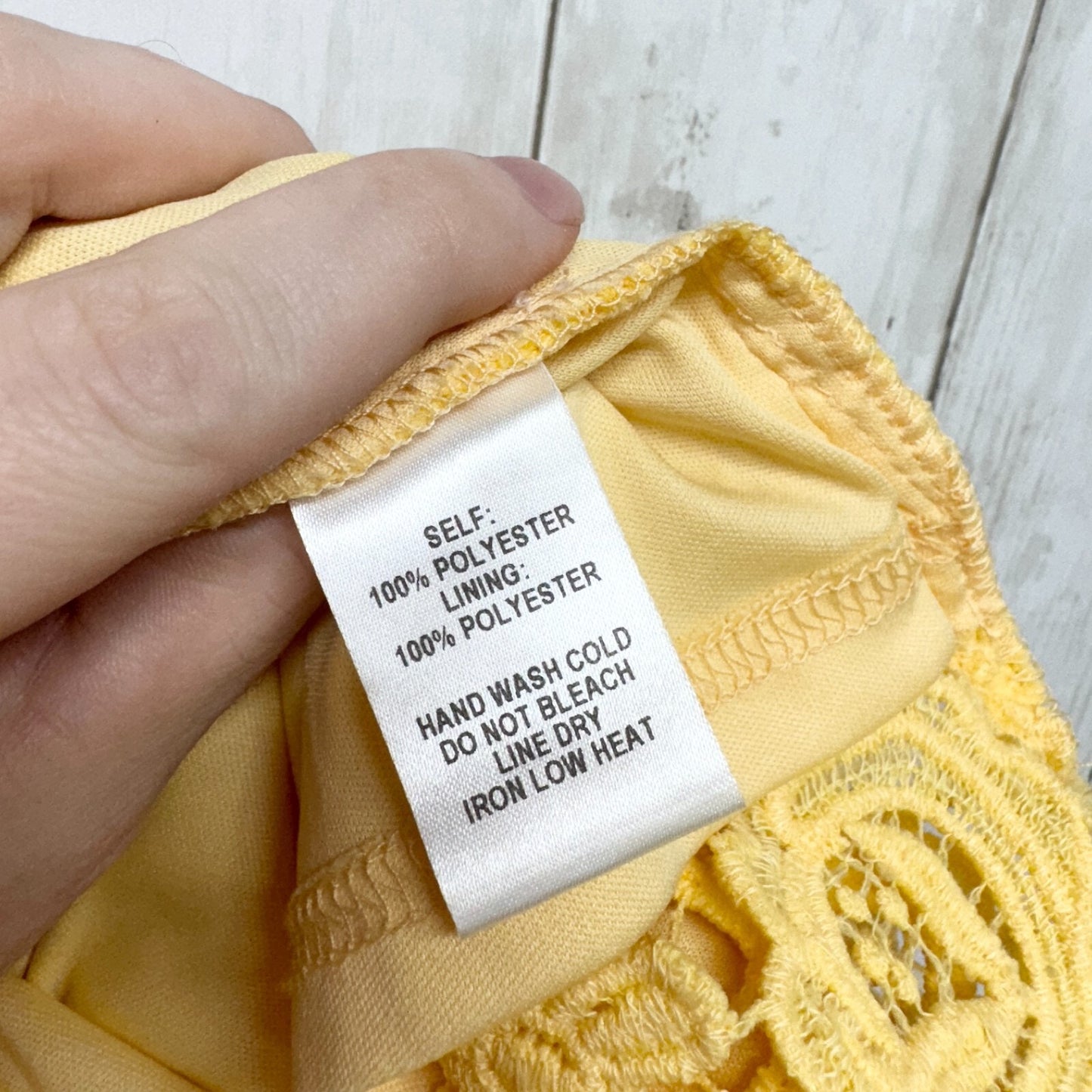 Lulus Dress Women Medium Love Poem Canary Yellow Lace Overlay Sleeveless Mini
