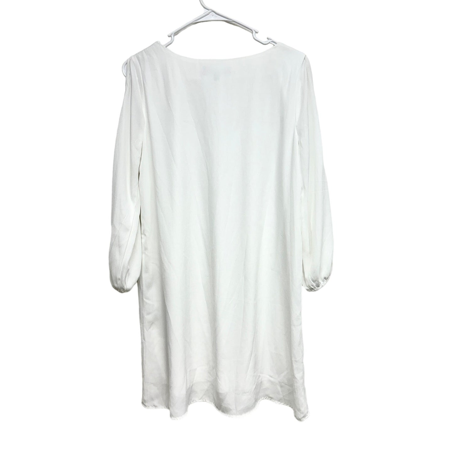 Lulus Women White Off Shoulder Shifting Dears Ivory Long Sleeve Dress Medium