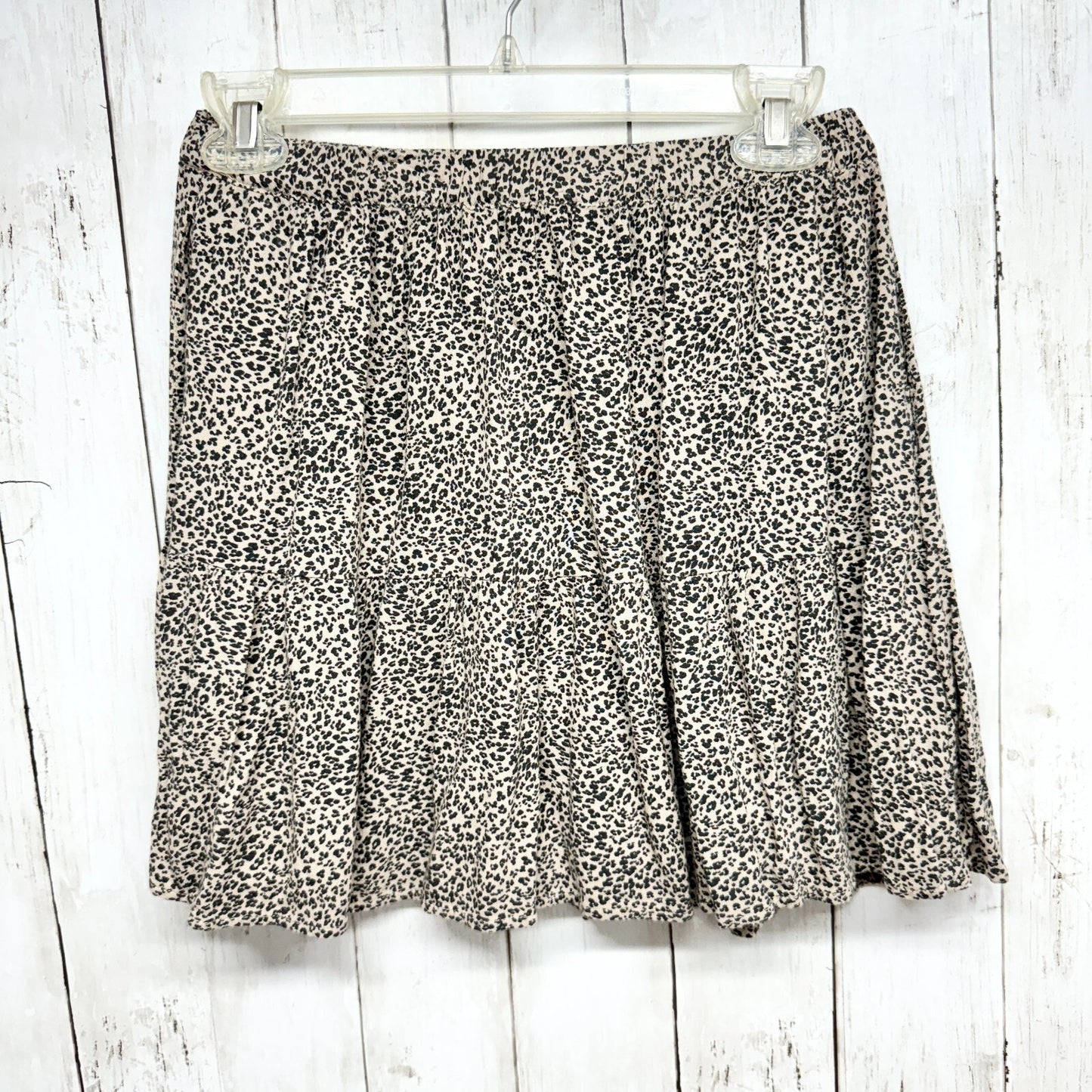 American Eagle Skirt Women XXS Cheetah Print Elastic Waist Pull On Ruffle Casual