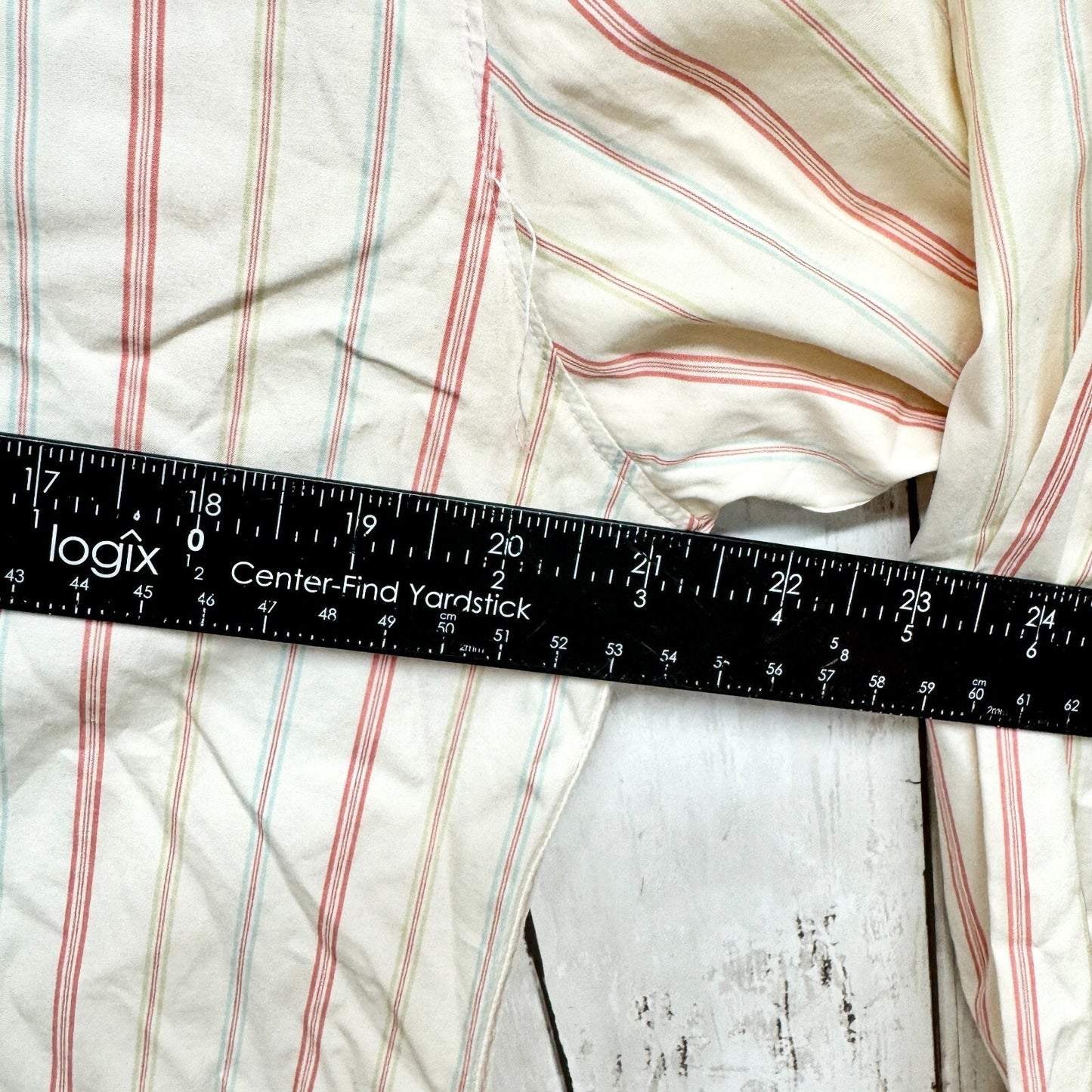 Facconable Shirt Men Size Medium Stripe Collared Long Sleeve Button Down Casual