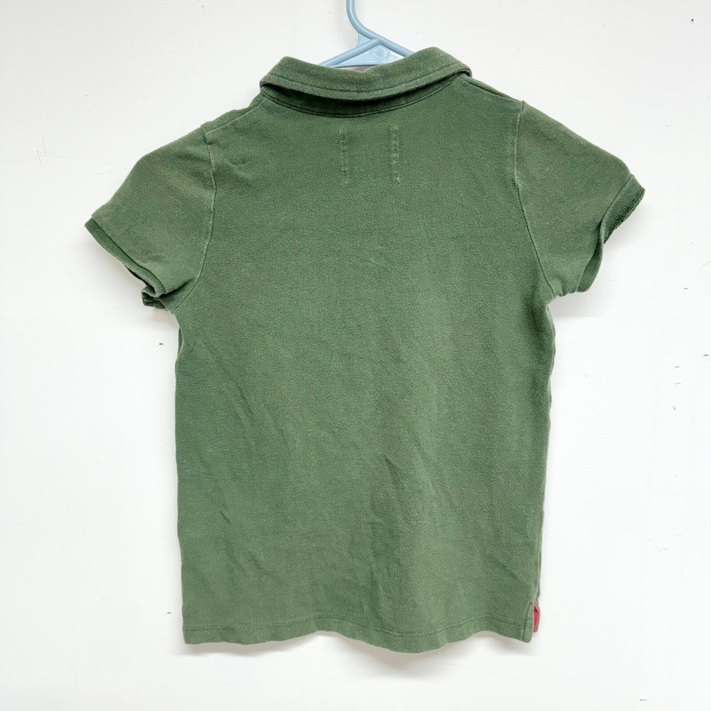 Mini Boden Green Collared Horse Farm Summer Polo Girls 9-10Y