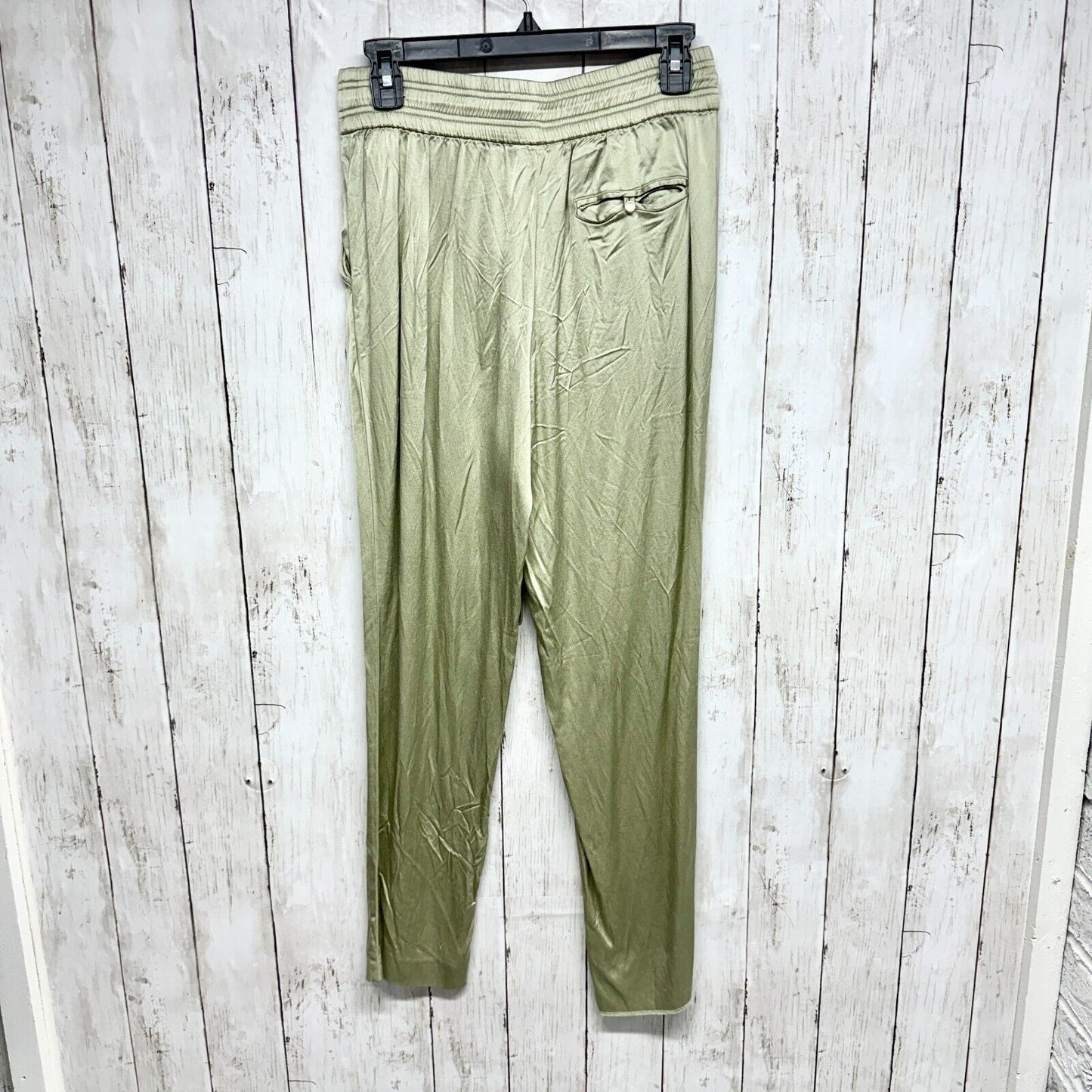 MASSIMO DUTTI Pants Women Size 6 Elastic Waisted Wide Leg Viscose Pocket Casual