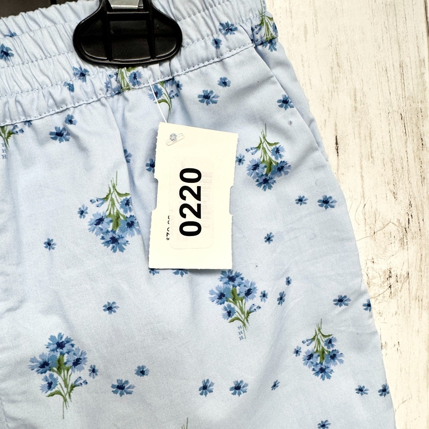 Hill House Shorts Kids Size 5/6Y Blue Ditsy Floral Pocket Elastic Waist NWT