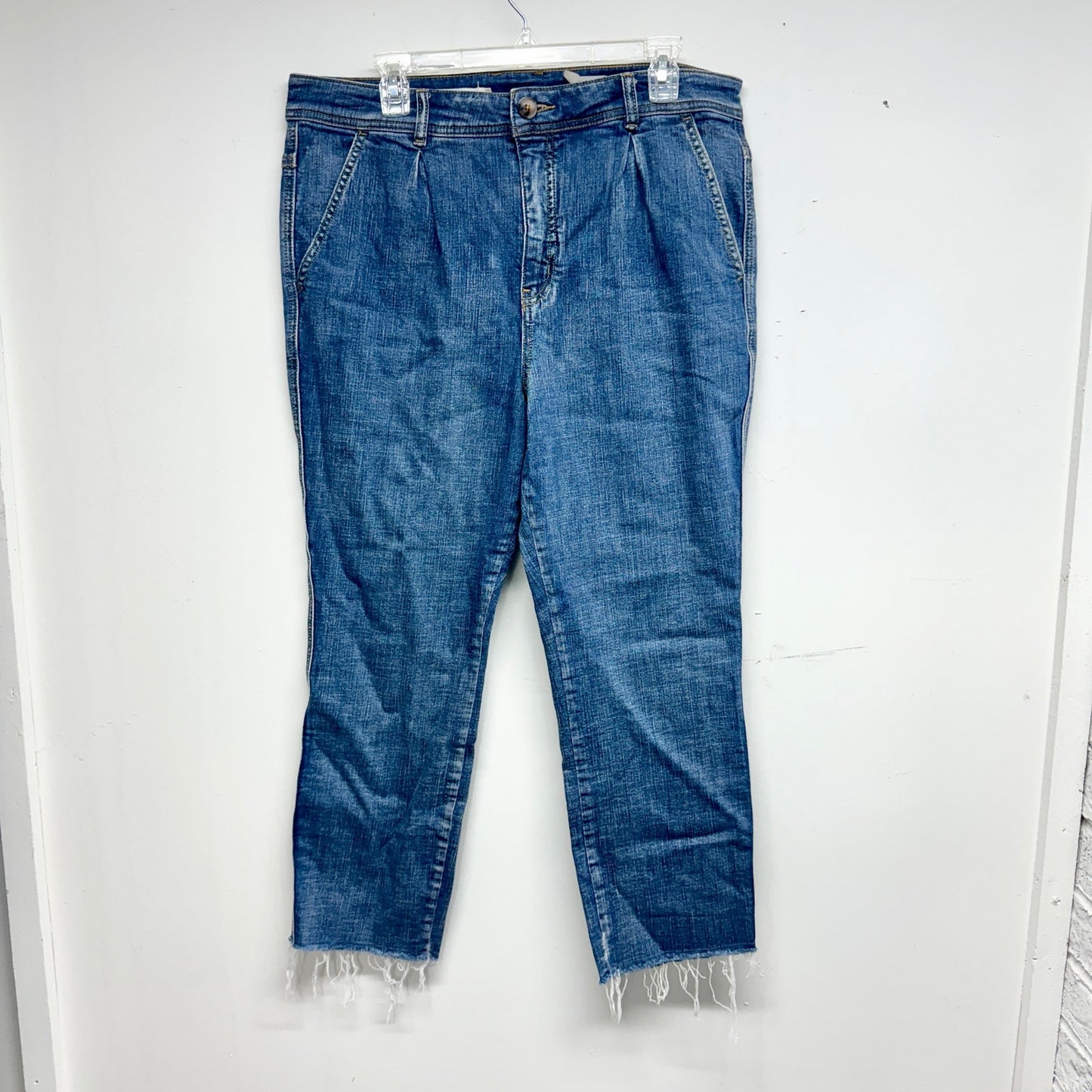 ANTHROPOLOGIE Women Pilcro & Letterpress Cropped Dark Wash Straight Fit Jeans