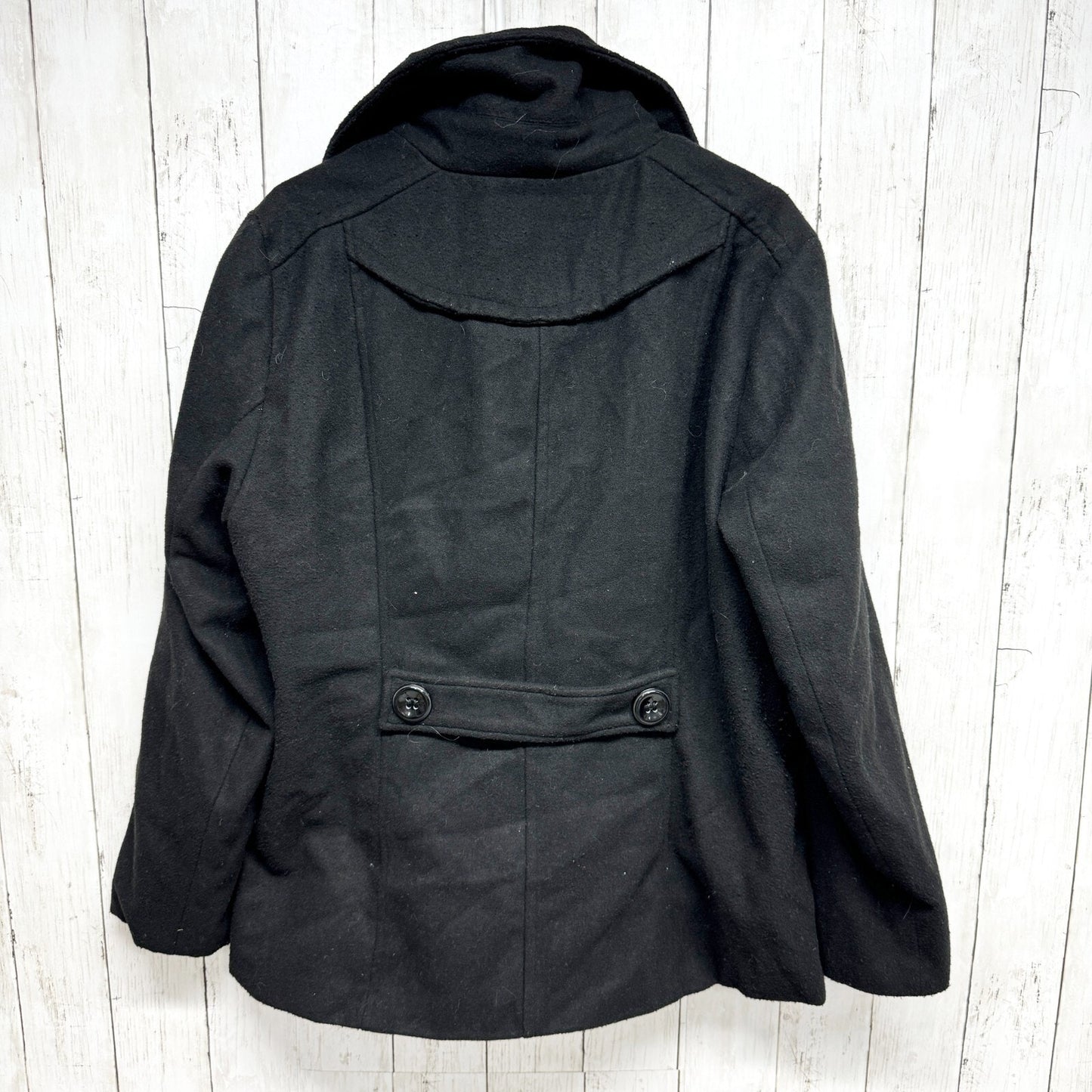 Rampage Coat Women Sz XL Gray Collared Triple Button Peacoat Front Pockets Lapel