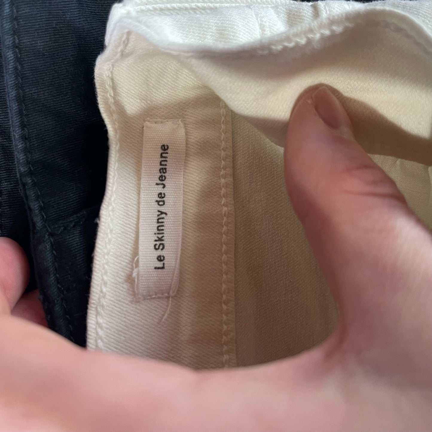 FRAME Le Skinny De Jeanne Women Mid Rise White Ripped Skinny Jeans Size 23