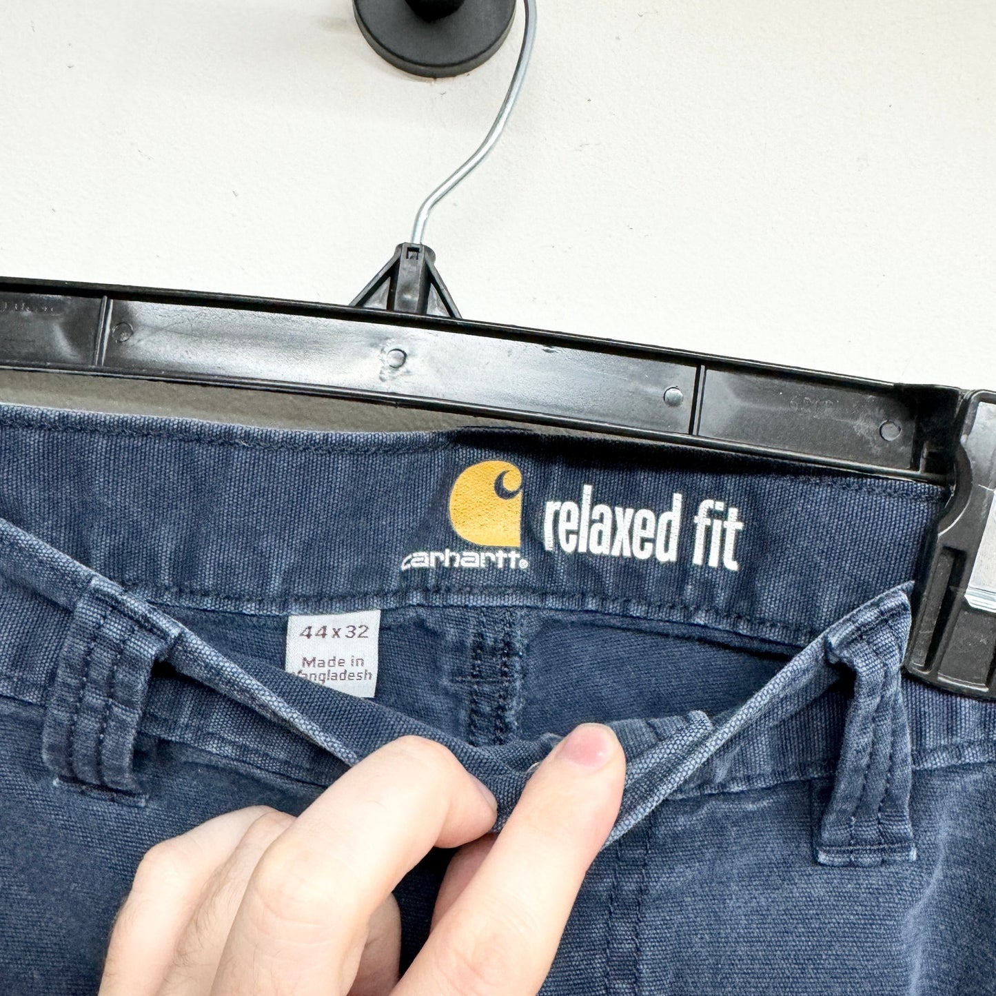 Carhartt Mens 100095 253 Relaxed Fit Rugged Blue  work pants 44 x 32