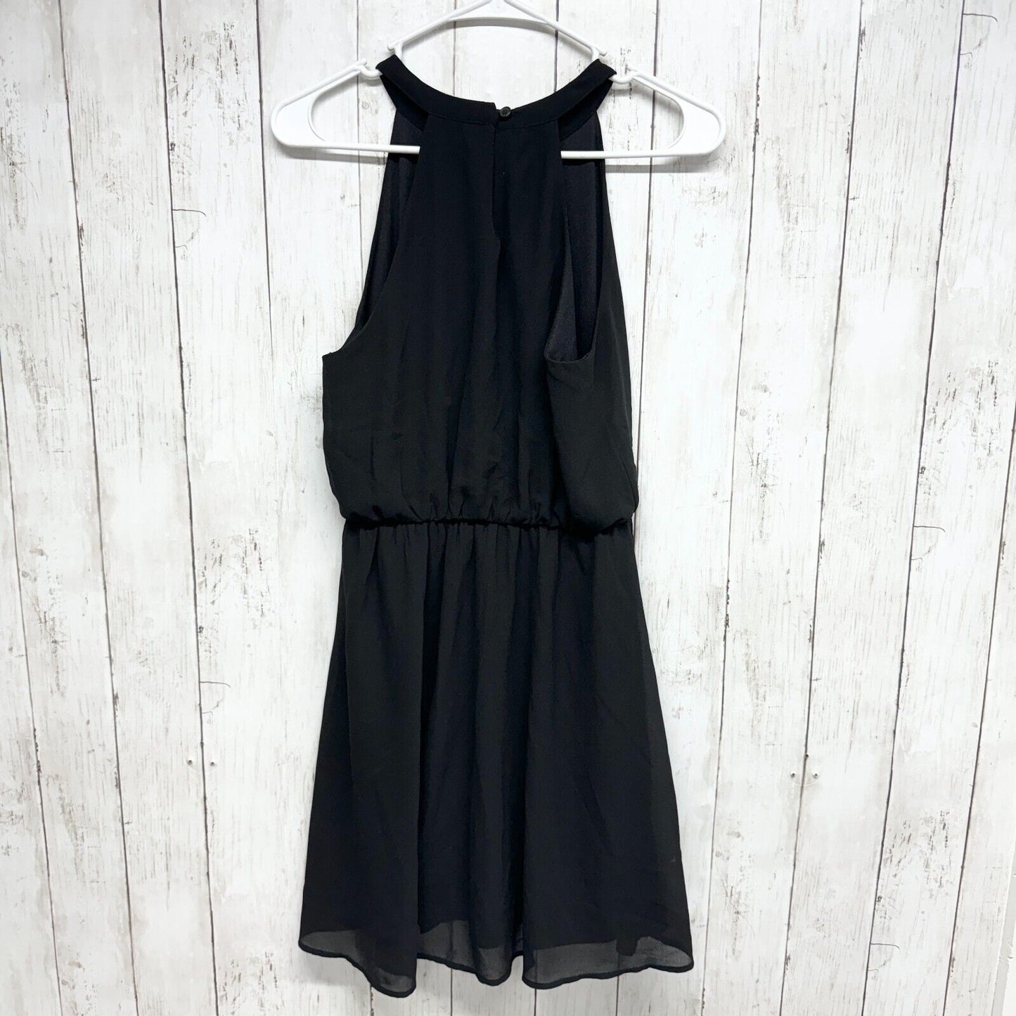 Monteau Dress Size Small Mini Womens Fit & Flare Black Sleeveless High Neck