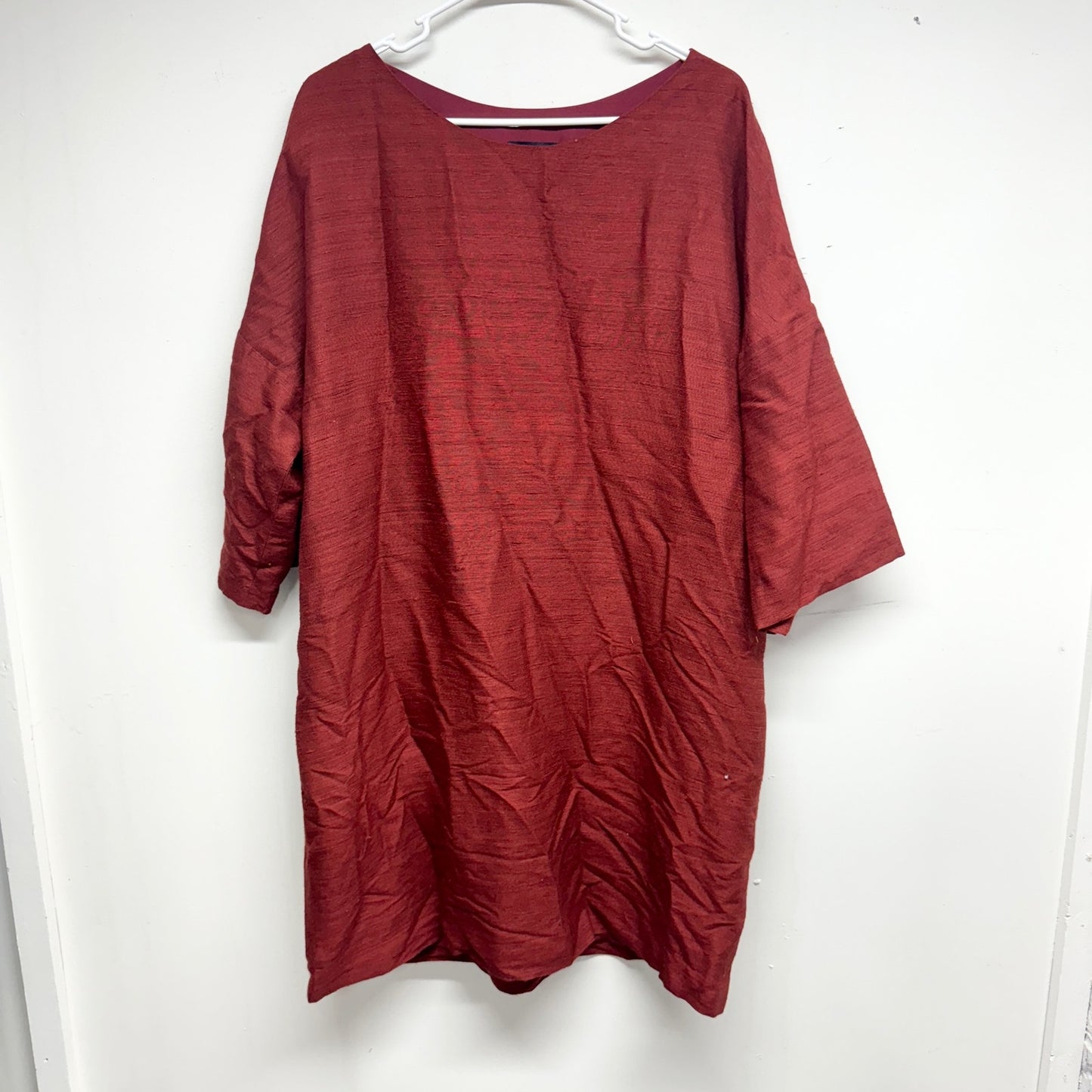 KAAREM Women Phoenix 3/4 Sleeve Boatneck Silk Mini Dress Size Small
