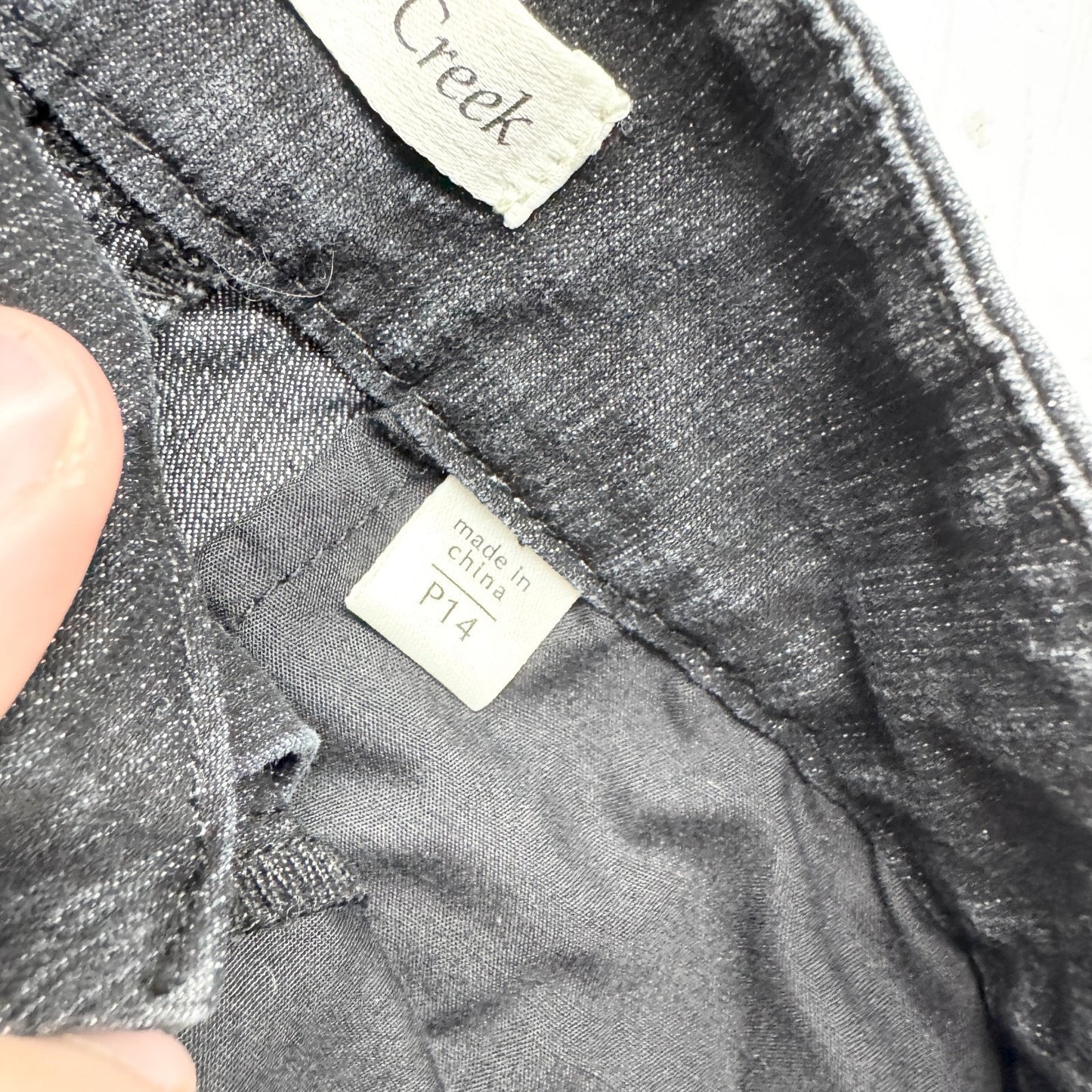 Coldwater Creek Pants Women P14 Dark Black Wash Denim Wide Flared Leg Jeans