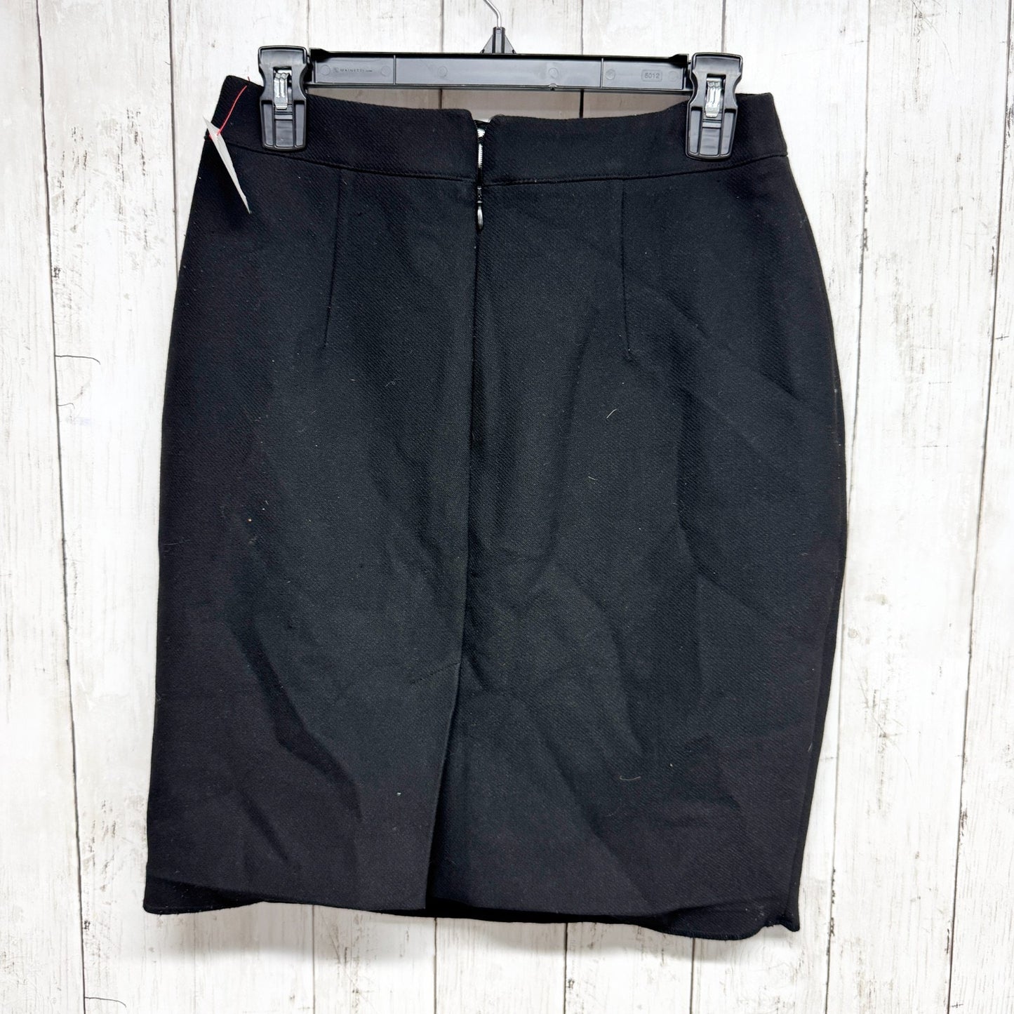 H&M Skirt Women Size 6 Black Gold Button Pleat Front Midi Zip Button Back Preppy
