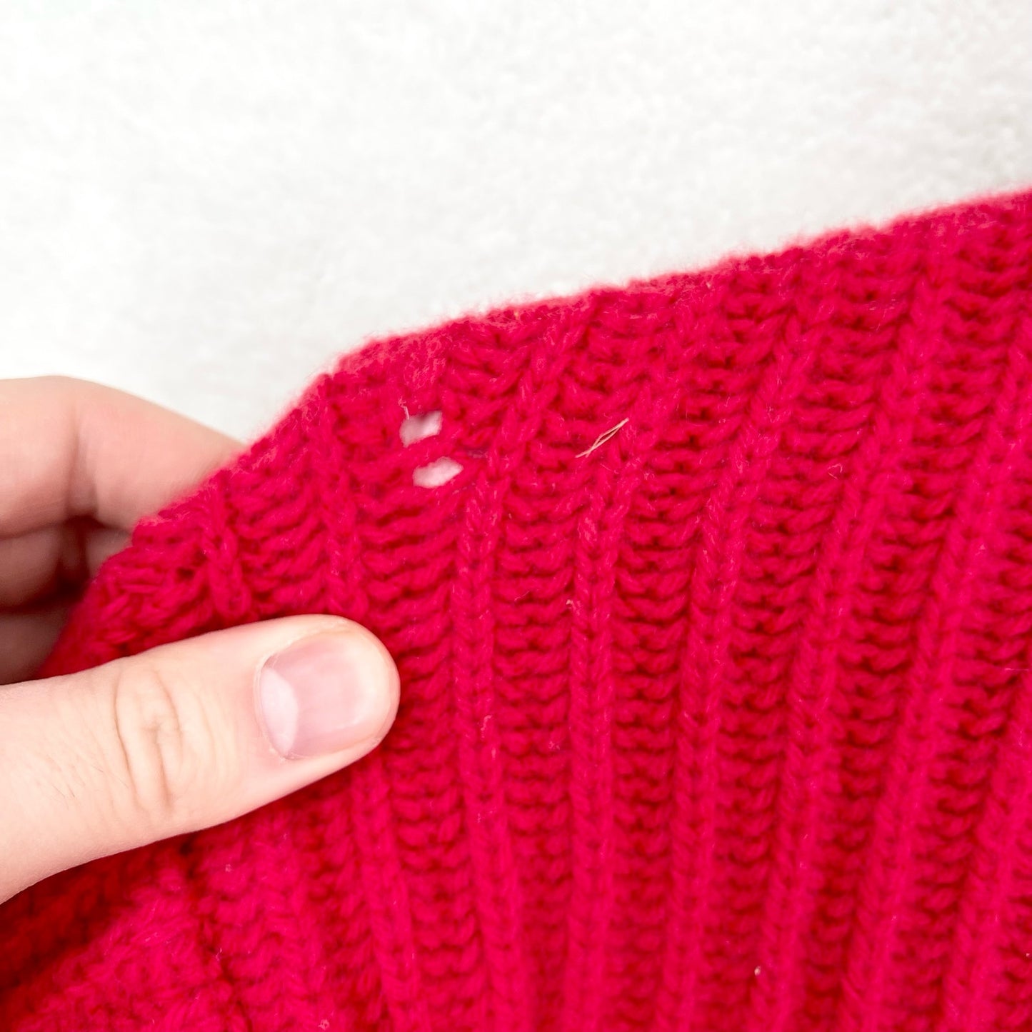 Everlane Women's Red 100% Wool Knit Ribbed Turtleneck Sweater Size XS