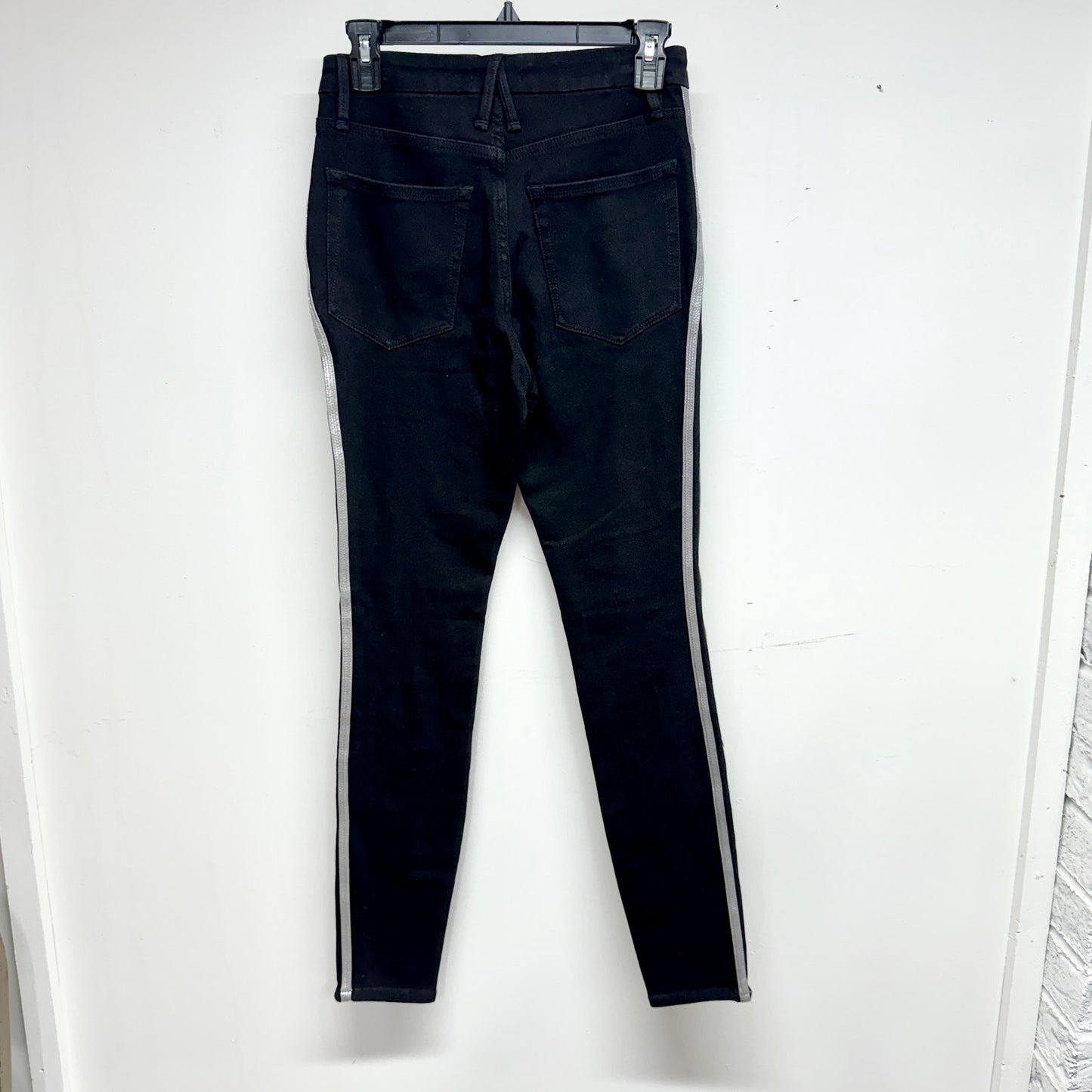 Good American Good Waist Crop Side Slit Black Size 6/28 Skinny Jeans