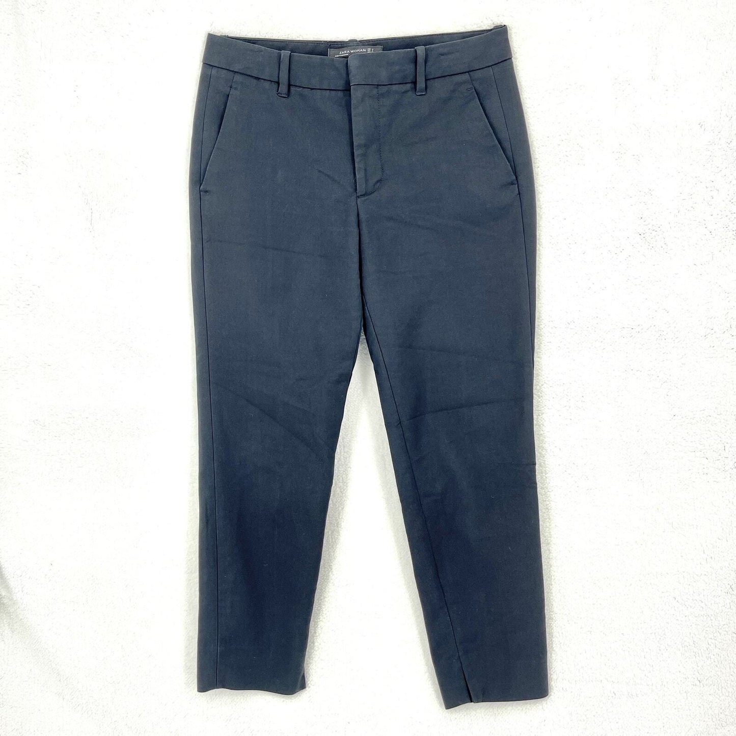 Zara Straight Leg Business Casual Dress Pant Black Pants Size Medium