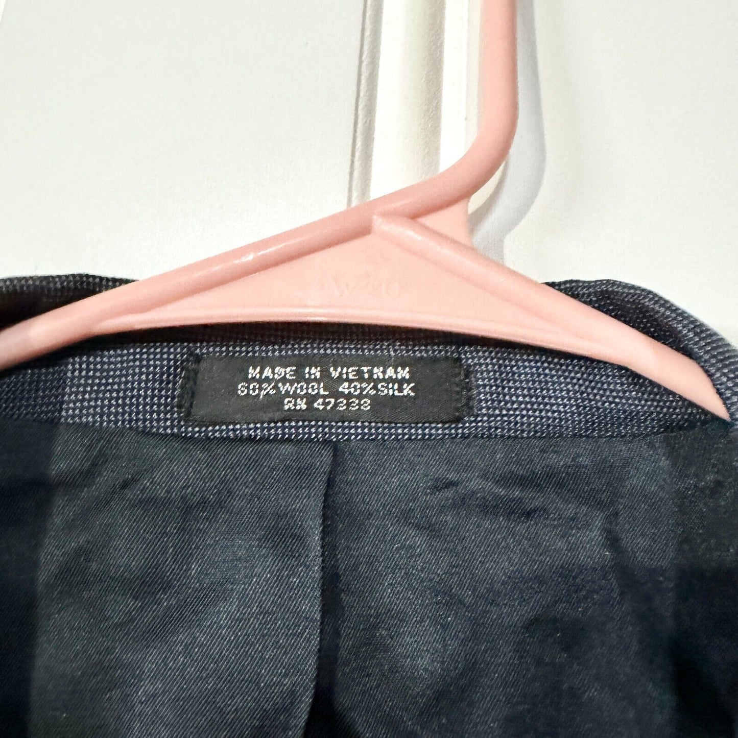 Jones New York Suit Jacket Navy Blue Triple Button Inner Pocket Size 40R
