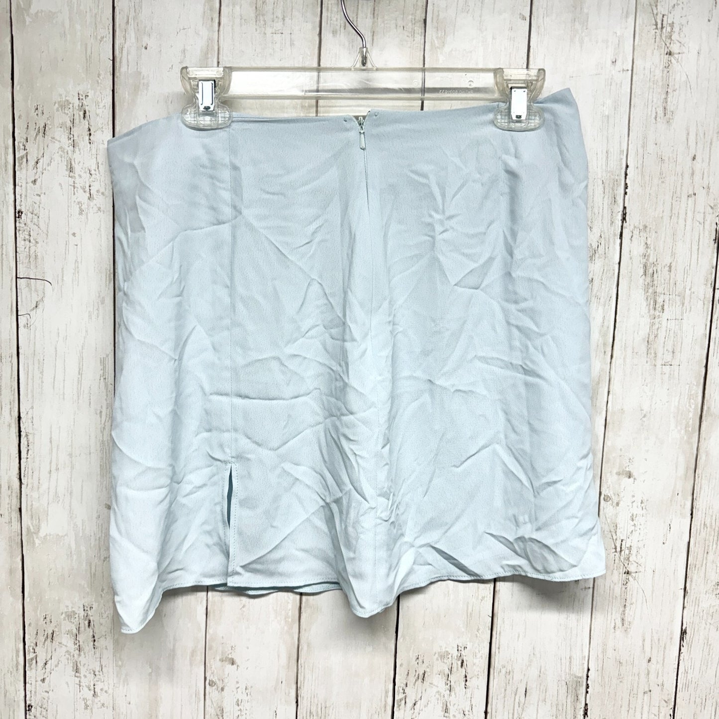 COLLUSION Skirt Women Size 10 Low Rise Light Blue Silky A Line Mini Casual Sunny