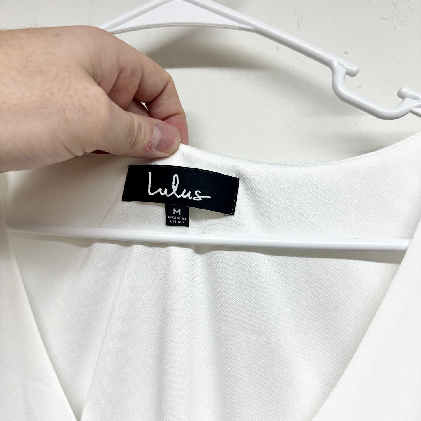 Lulus Women White Off Shoulder Shifting Dears Ivory Long Sleeve Dress Medium