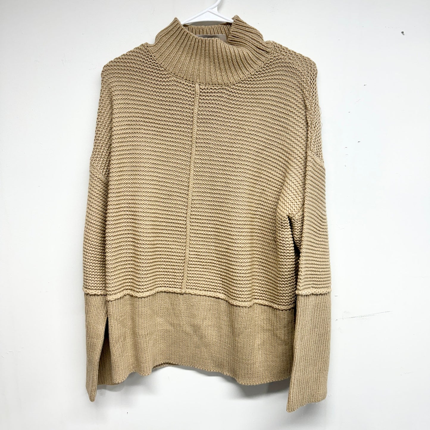 NA-KD Women Turtleneck Long Sleeve Waffle Knit Sweater Size Medium
