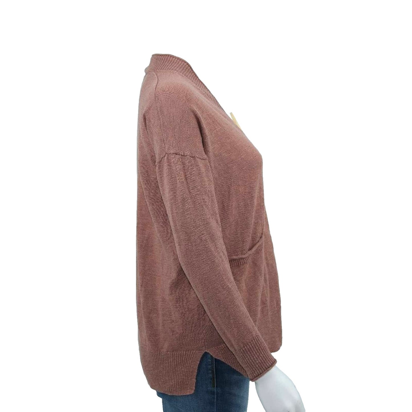 MADEWELL Sweater Women Size XXS Cardigan Reddish Fall Long Sleeve Tight Knit