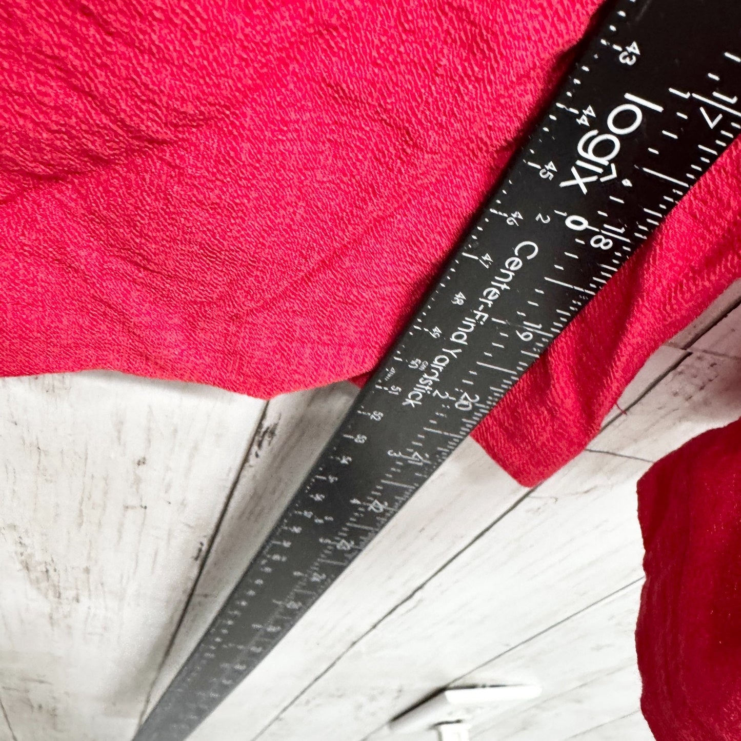 City Studio Pants Women Size 11 Red Crop Wide Leg Zip Back Casual Flared Pockets