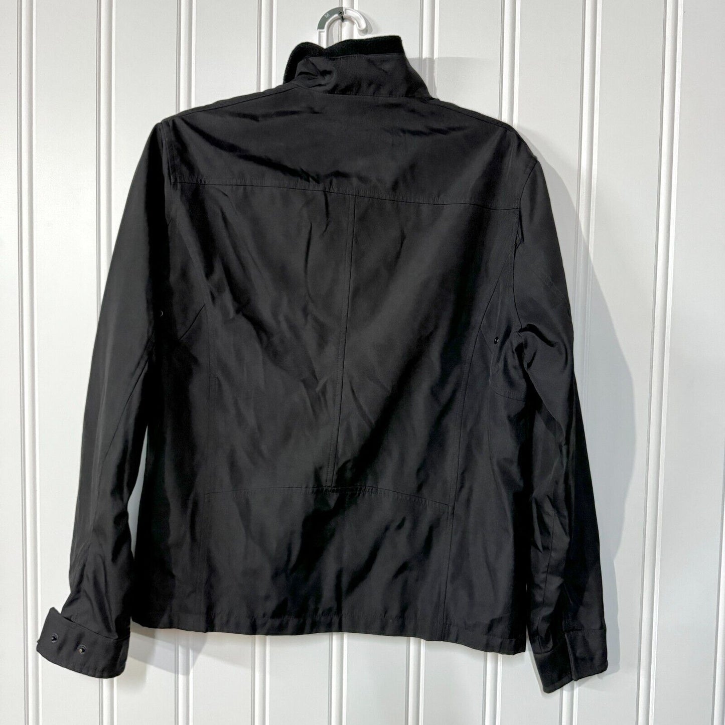 Calvin Klein Black Collared Winter Bomber Jacket Size Medium