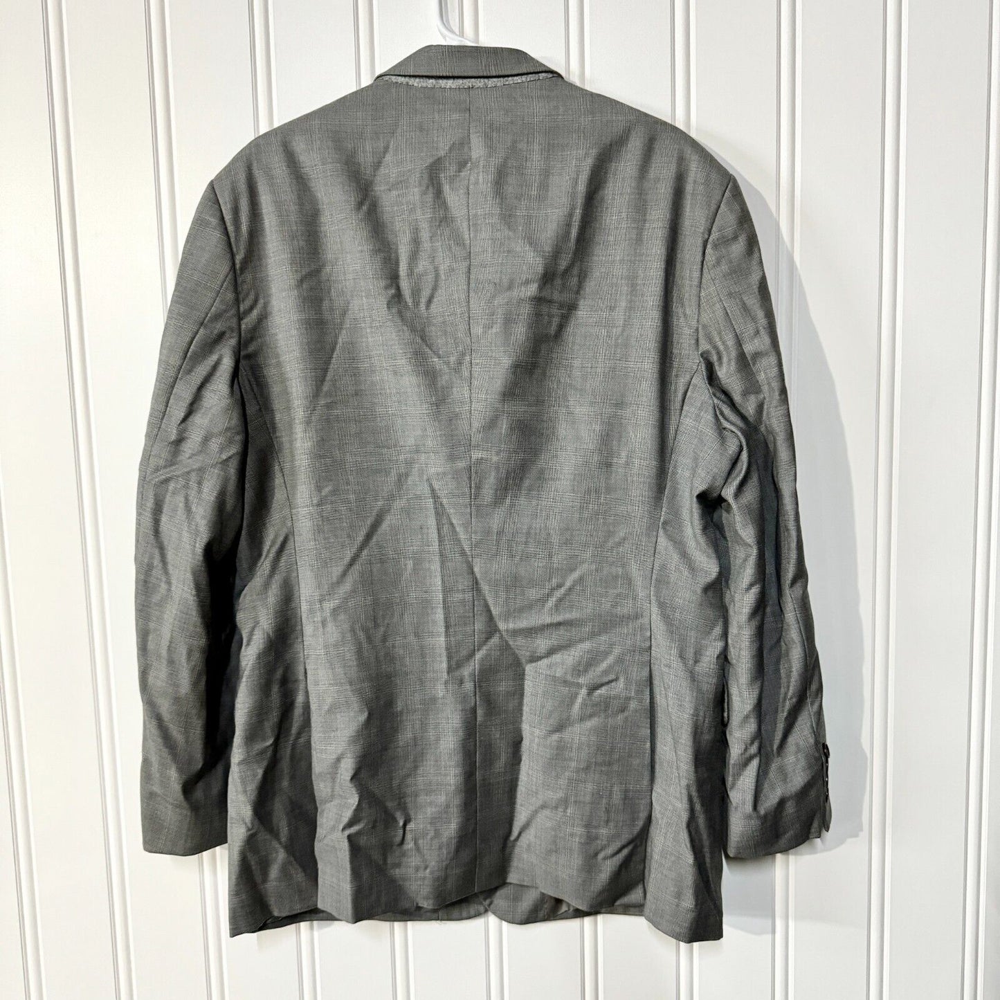 Brooks Brothers Suit Jacket Size 46R Grey 100% Wool Single Breasted Lined