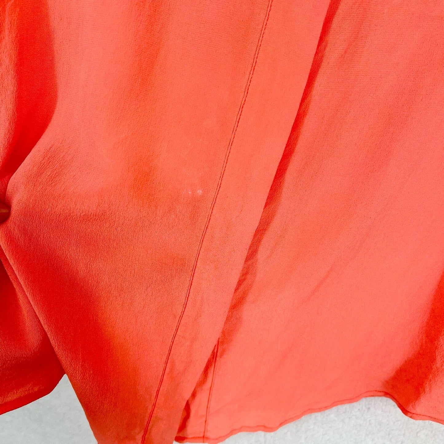 Madewell Coral Silk Button Down Sleeveless Lightweight Tank Top Size Small