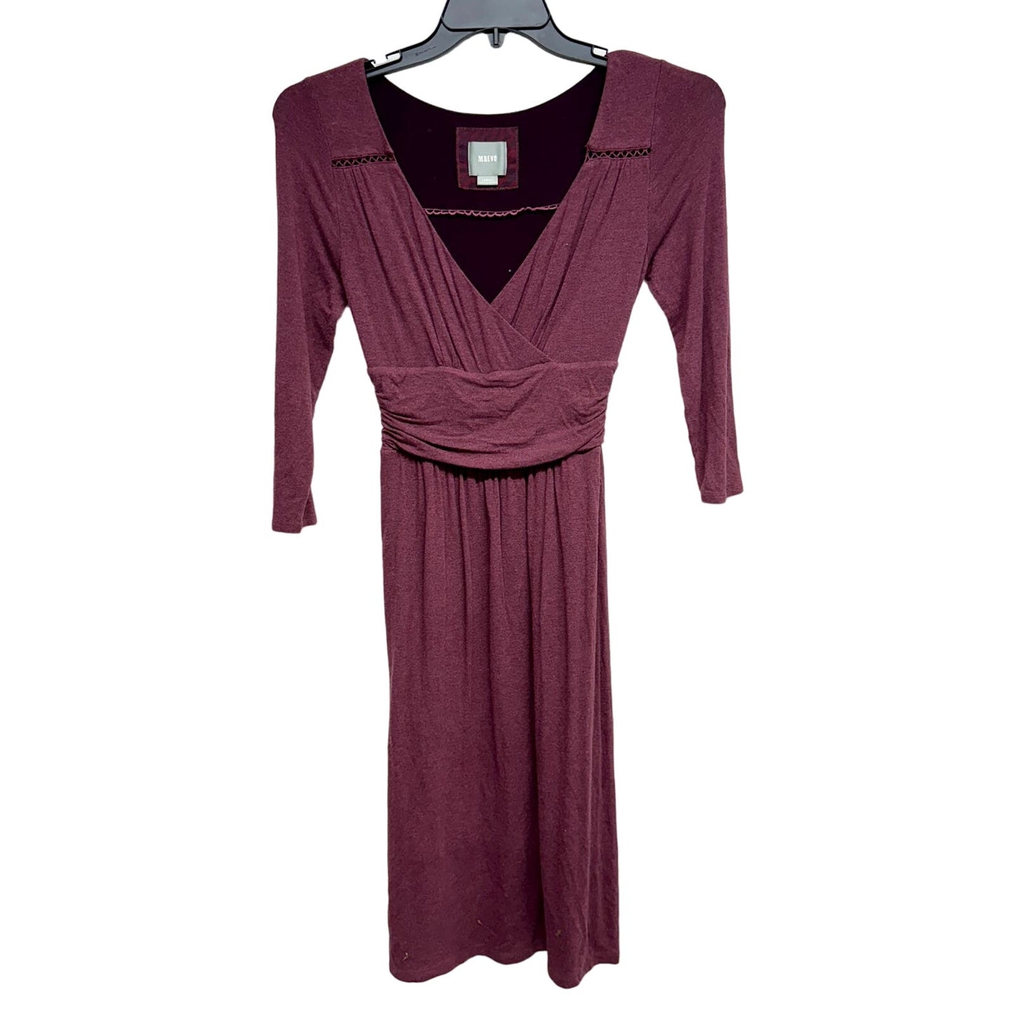 Anthropologie Maeve Women Purple Wrap Dress berry Size XS