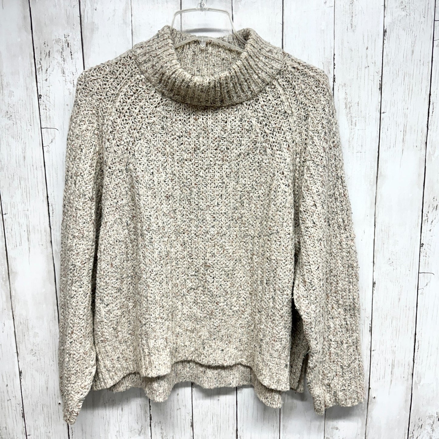 ANTHROPOLOGIE Silence + Noise Sweater Women Size M Grey Knit Abigail Turtleneck