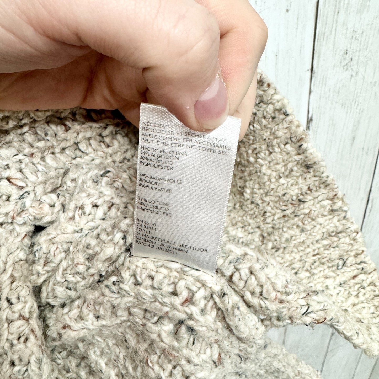 ANTHROPOLOGIE Silence + Noise Sweater Women Size M Grey Knit Abigail Turtleneck