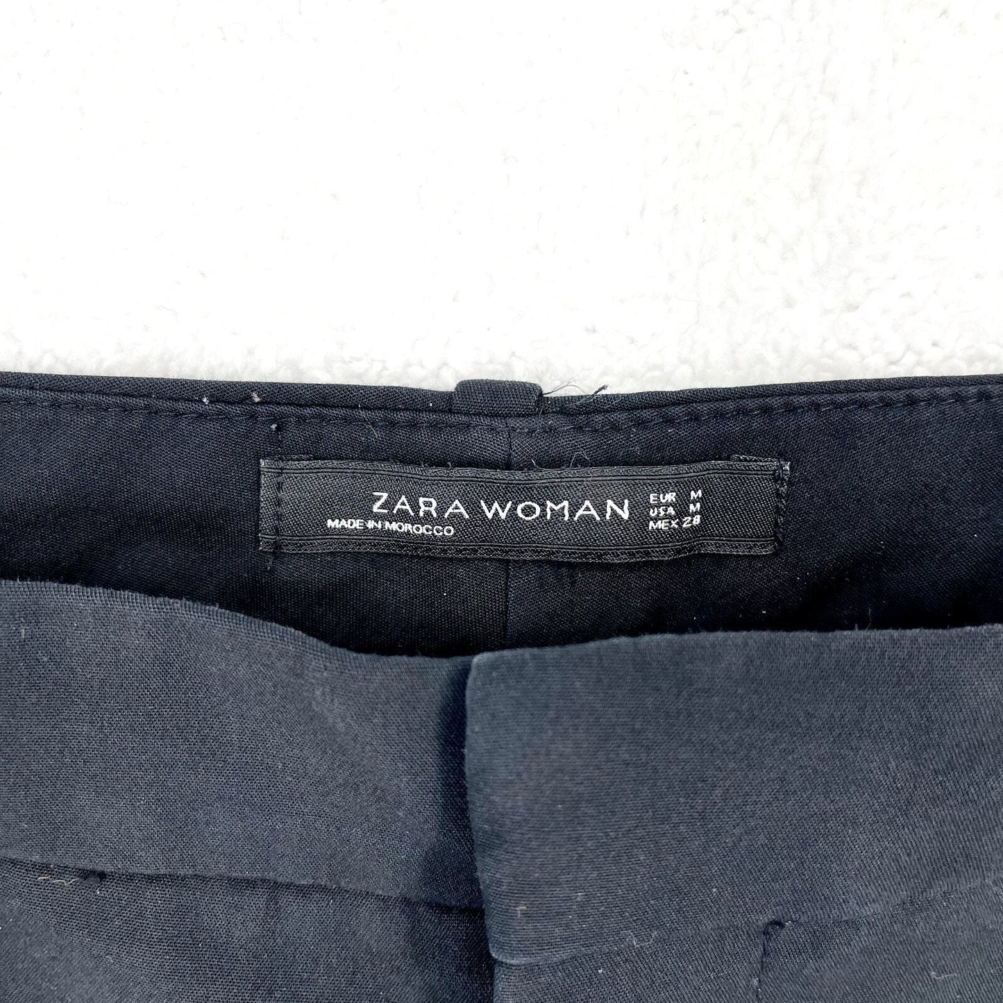 Zara Straight Leg Business Casual Dress Pant Black Pants Size Medium