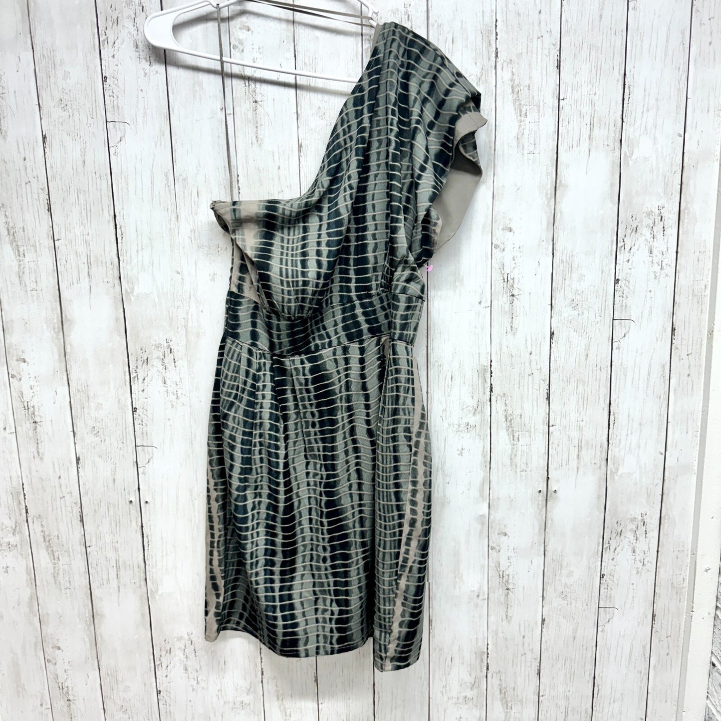 W118 Walter Baker Small Raquel Long Sleeve Mini Dress In Green And Cream Print