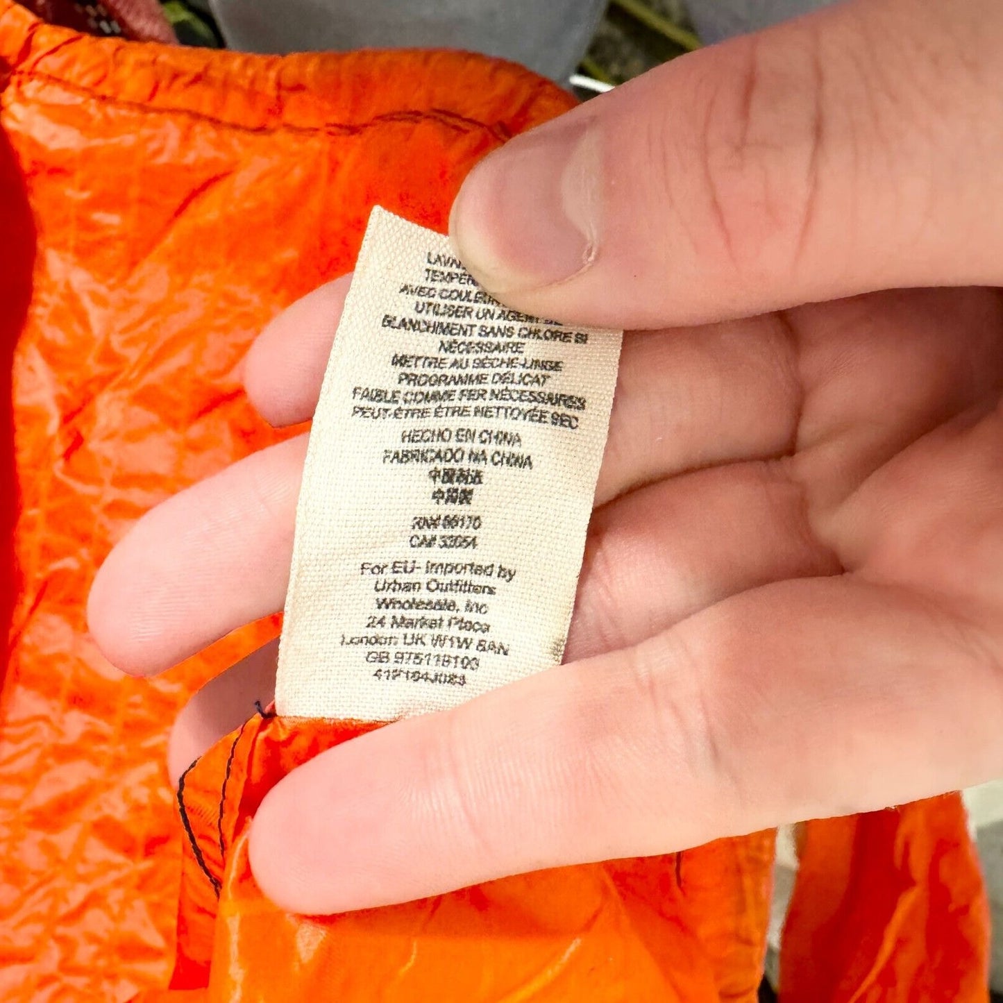 FREE PEOPLE Jacket Women Medium Parachute Festival Windbreaker Orange Packable