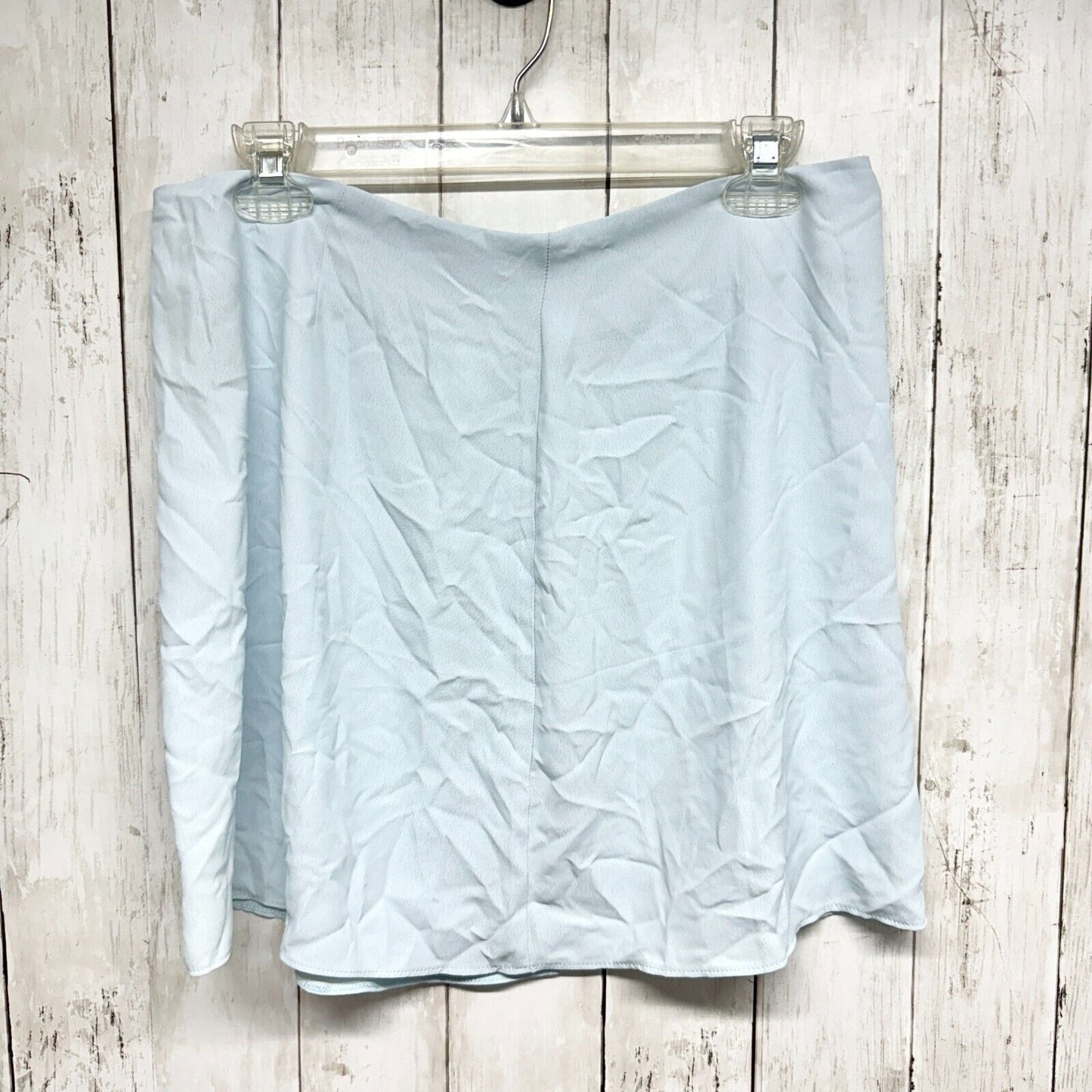 COLLUSION Skirt Women Size 10 Low Rise Light Blue Silky A Line Mini Casual Sunny