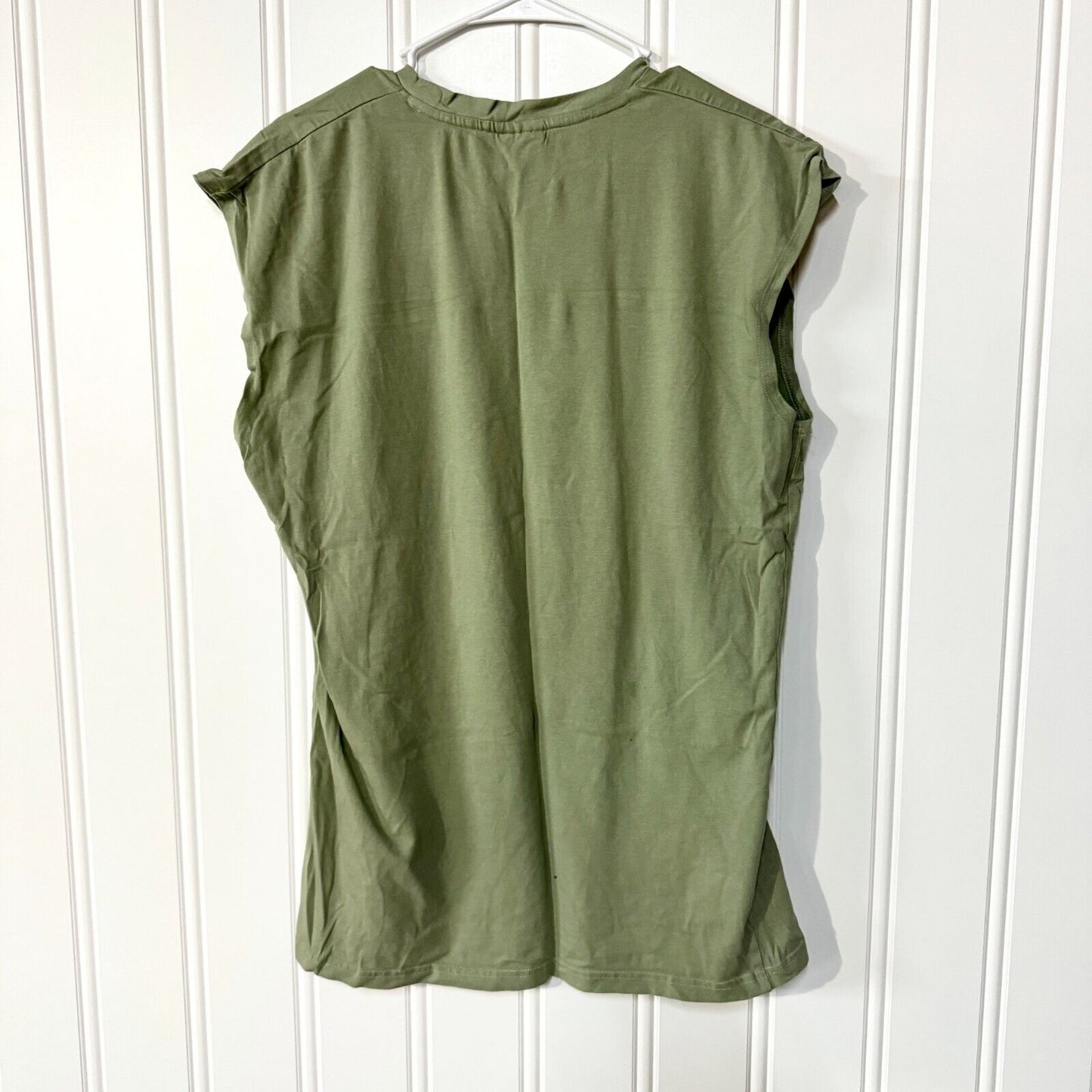 Gymshark Cotton Slim Fit Green Spandex Muscle Shirt Size Medium