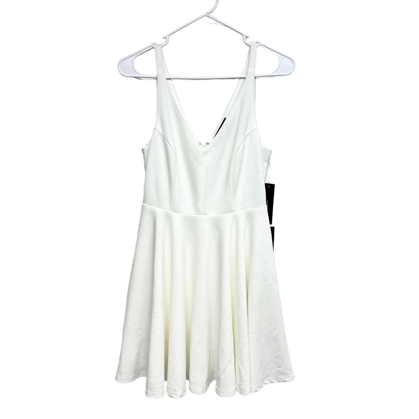 Lulus Women White Darling Delight White Skater Mini Dress Size Small NWT
