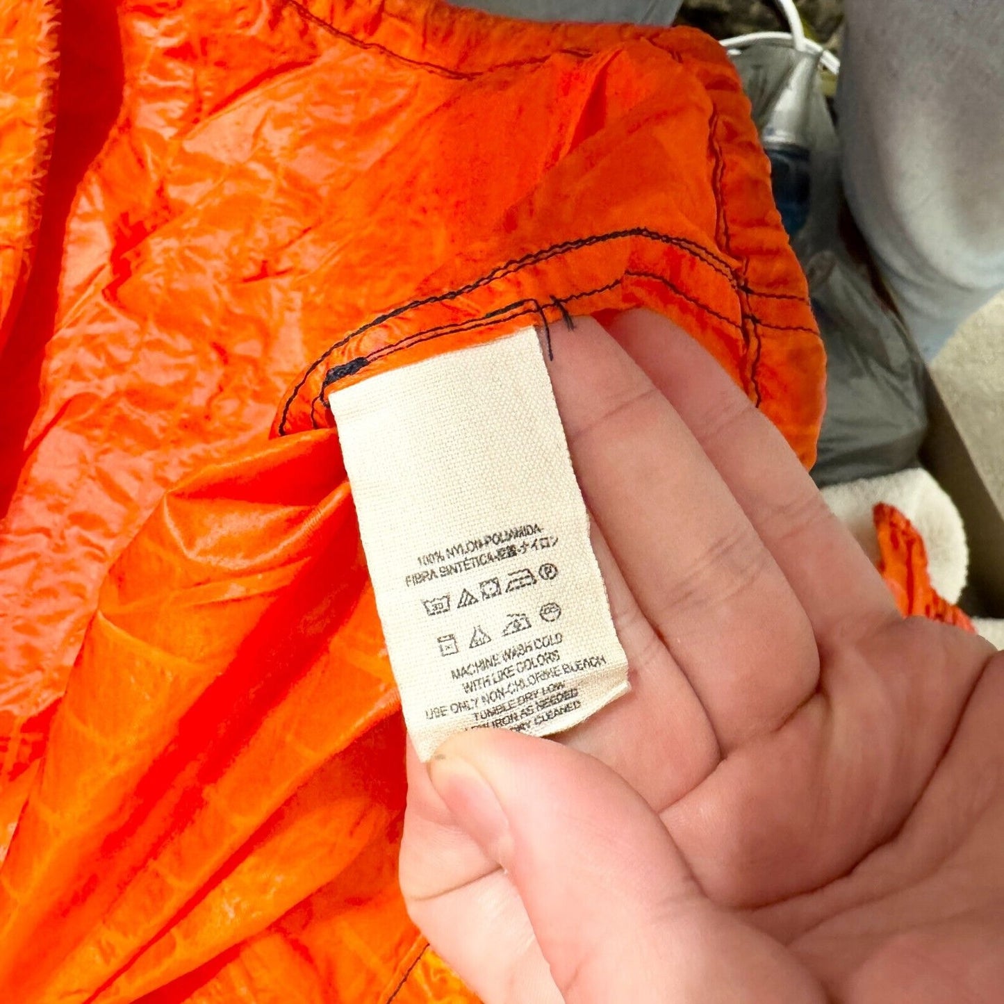 FREE PEOPLE Jacket Women Medium Parachute Festival Windbreaker Orange Packable