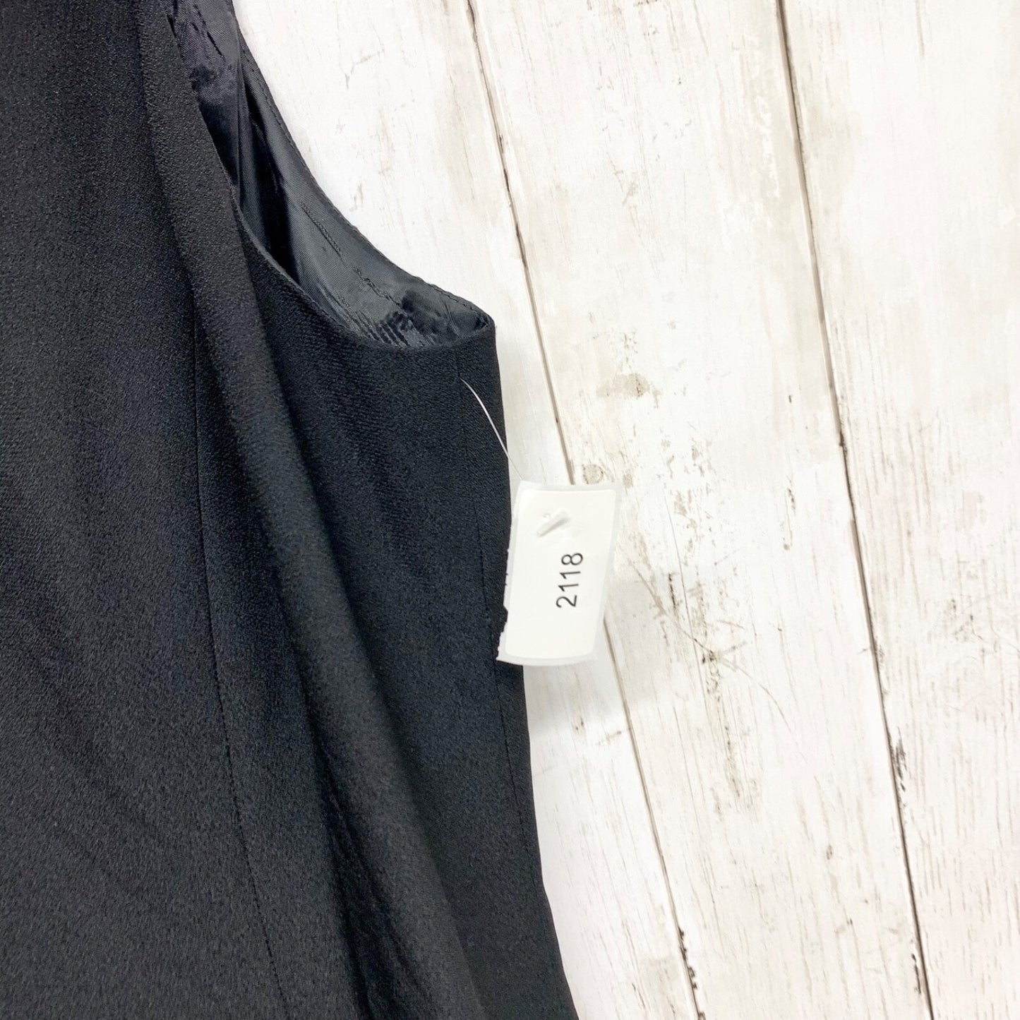 Evan-Picone Dress Women Size 12 Sleeve Button Front Maxi Black Business Casual