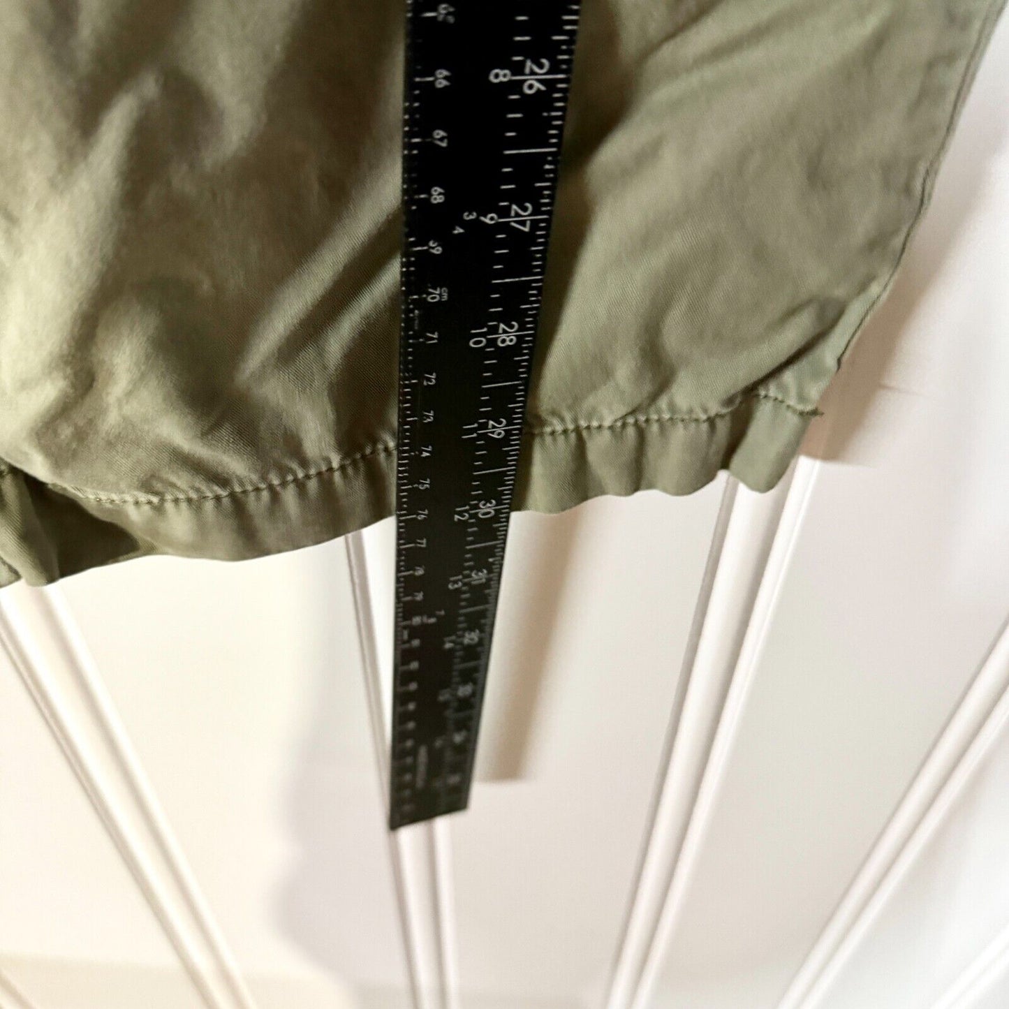 PRANA Jeans Women Size 4 Green Cargo Wide Leg Low Rise Cargo Pocket Outdoors