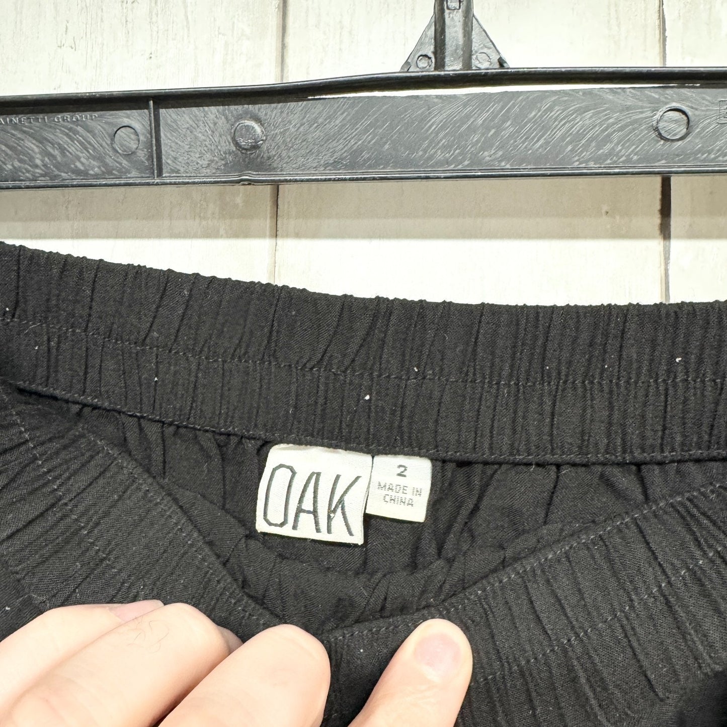 Oak Skirt Women Size 2 Black Crepe Side Tie Mini Elastic Waist Casual Beach Swim