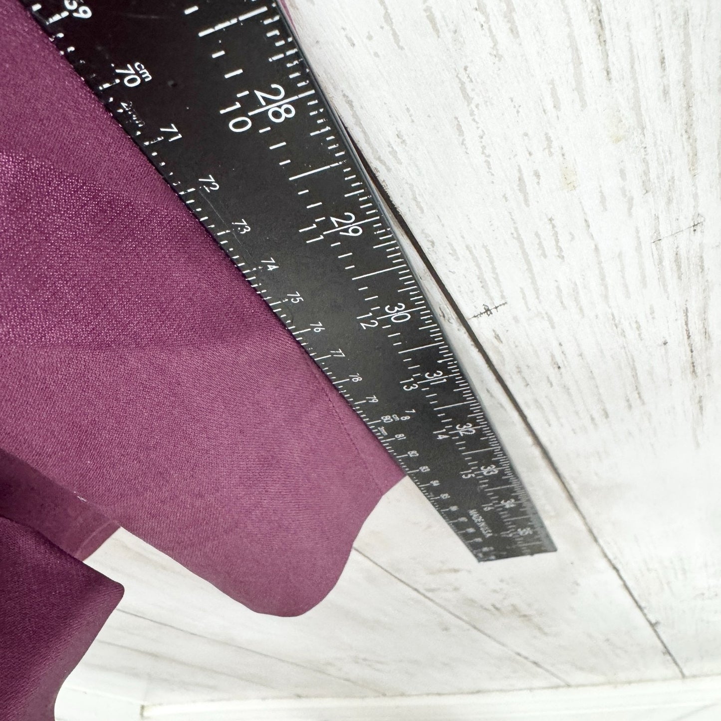 Carolina Herrera Pants Women Size 4 Burgundy Satin Zip Back Trousers Pockets