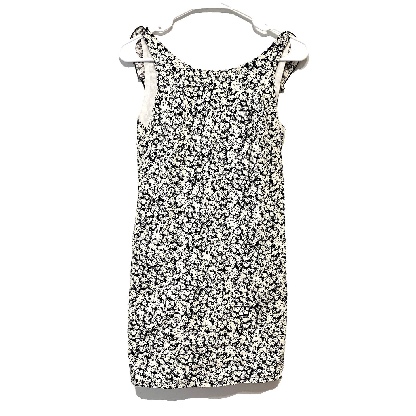 ZARA DRESS WOMEN Size XS Ruffle Deep V-Back Daisy Floral Mini Dress