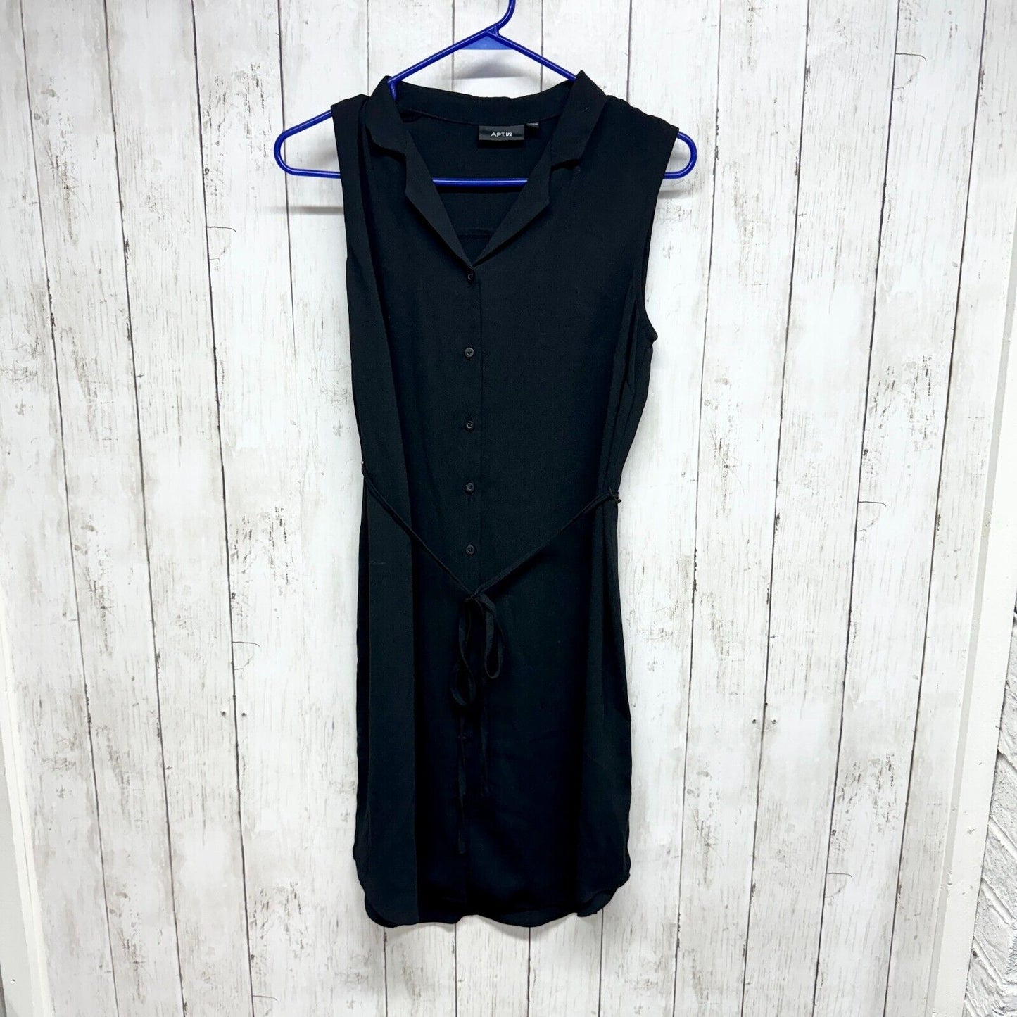 APT 9 Dress Women Size 10 Button Down Mini Sleeveless Collared Polyestered