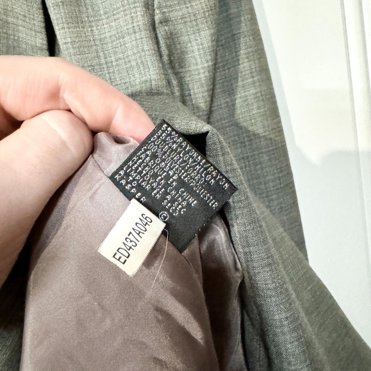 Kasper Blazer Grey Single Breasted Padded Shoulder Lined Pockets Size 12